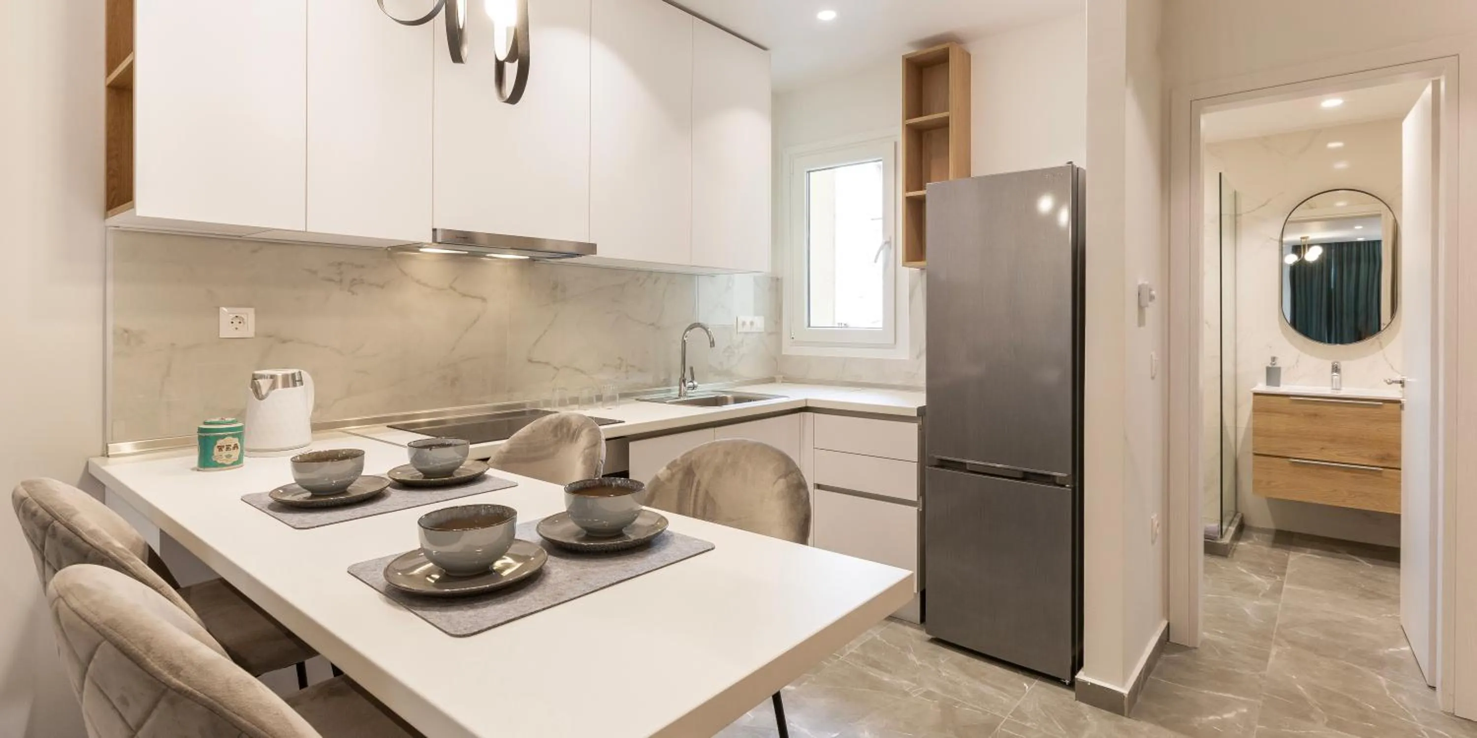 Dining area in The Caravan Apartments