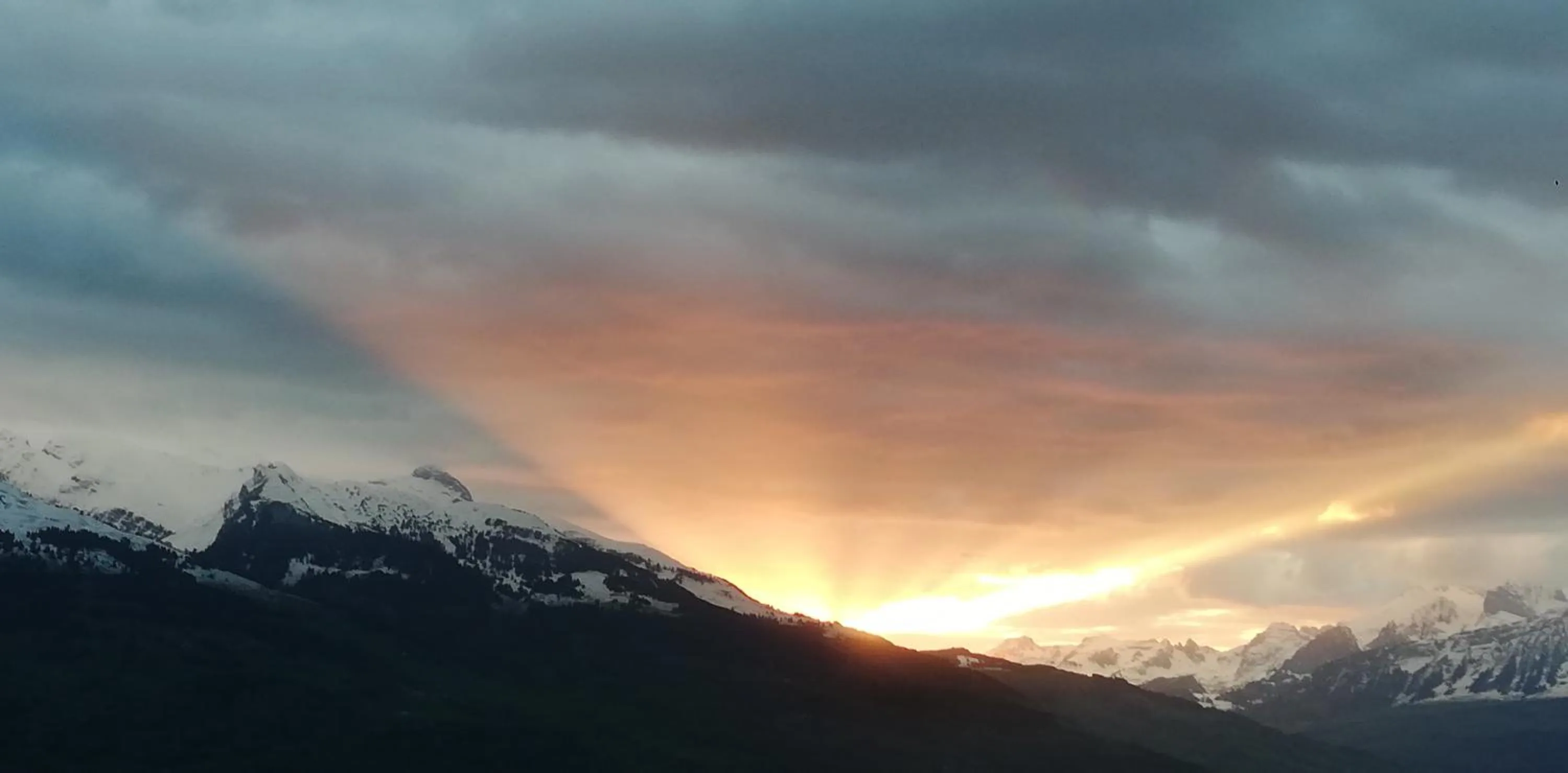 Sunset in Hotel Restaurant Kulm