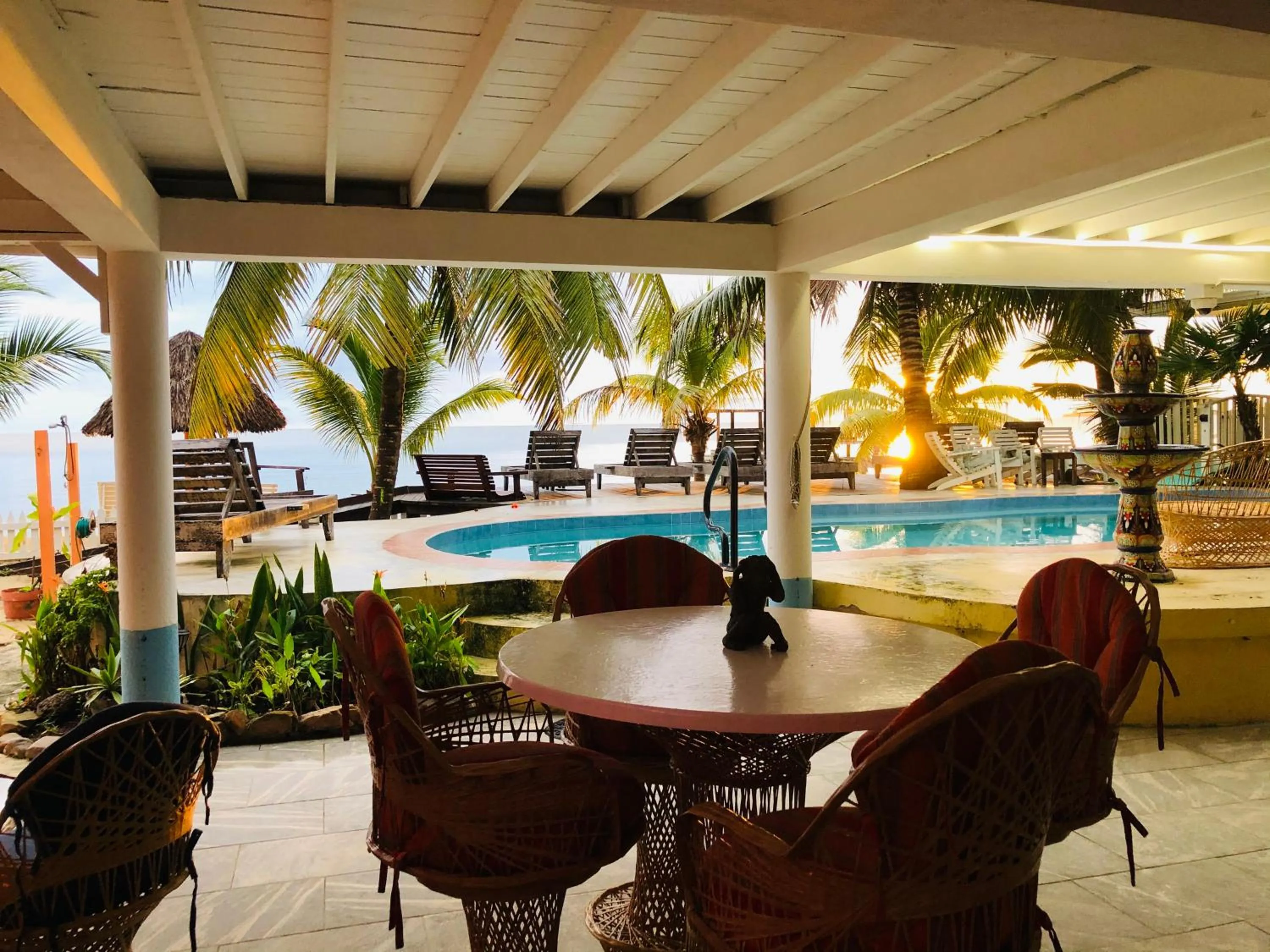 Pool view in Coral Cove Inn