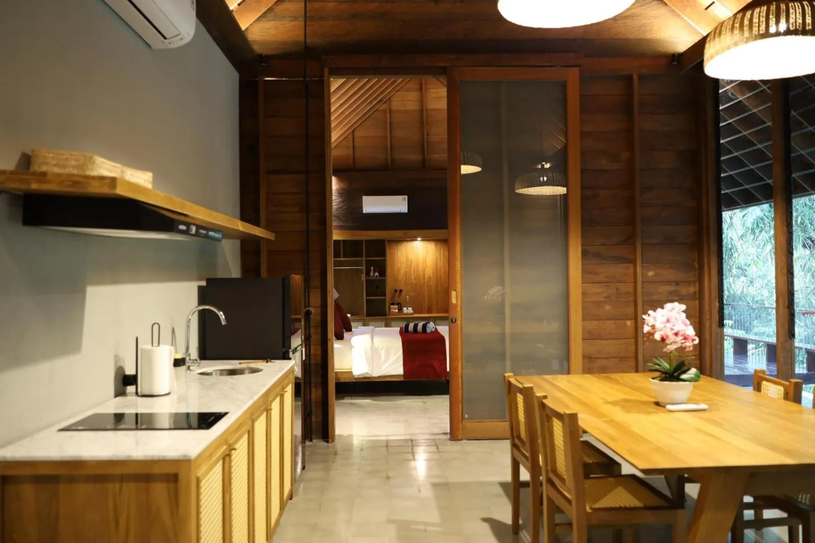 Kitchen or kitchenette in Hideaway Villas Bali - Ubud by Kanaan Hospitality