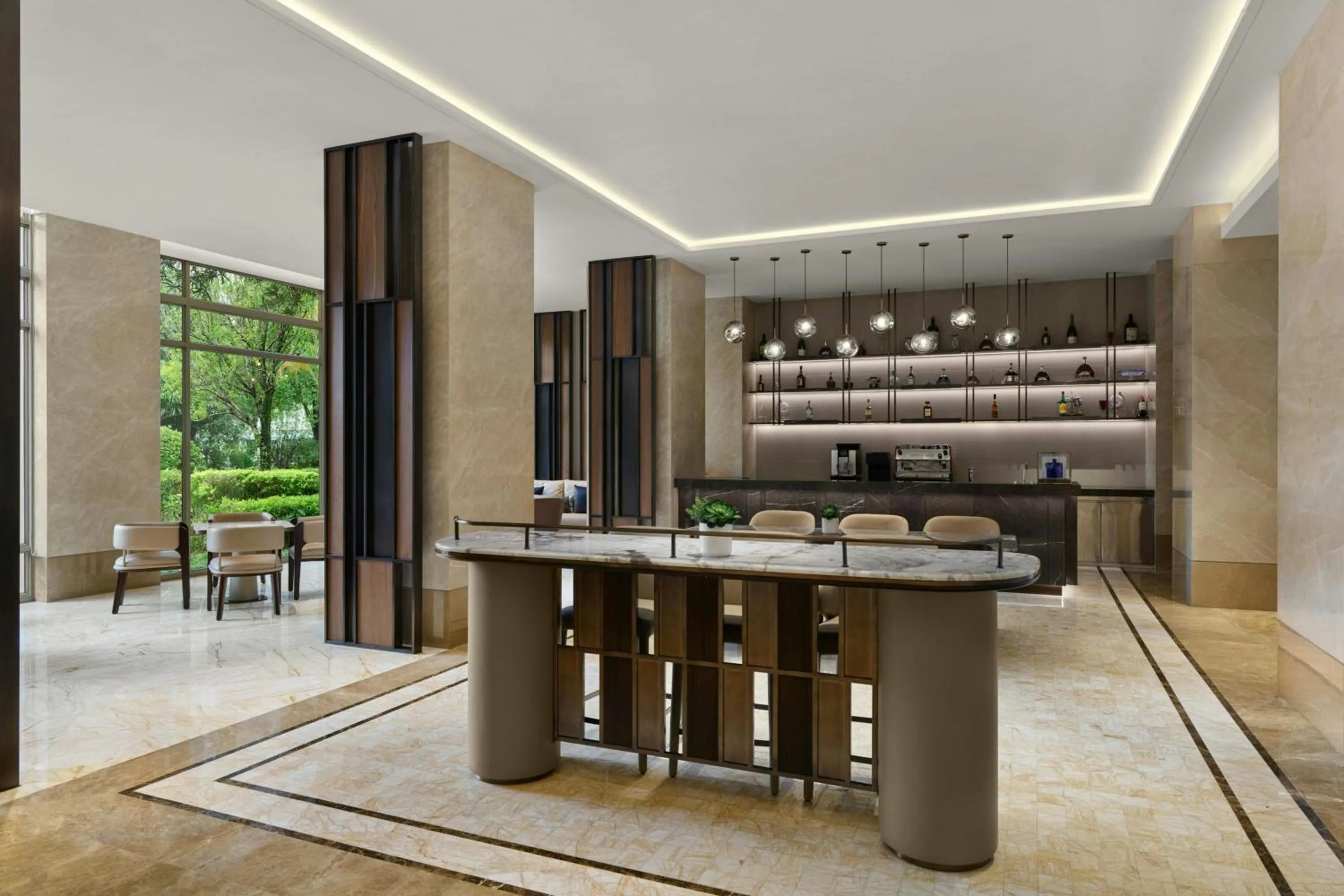 Lobby or reception in Dongguan Marriott Hotel