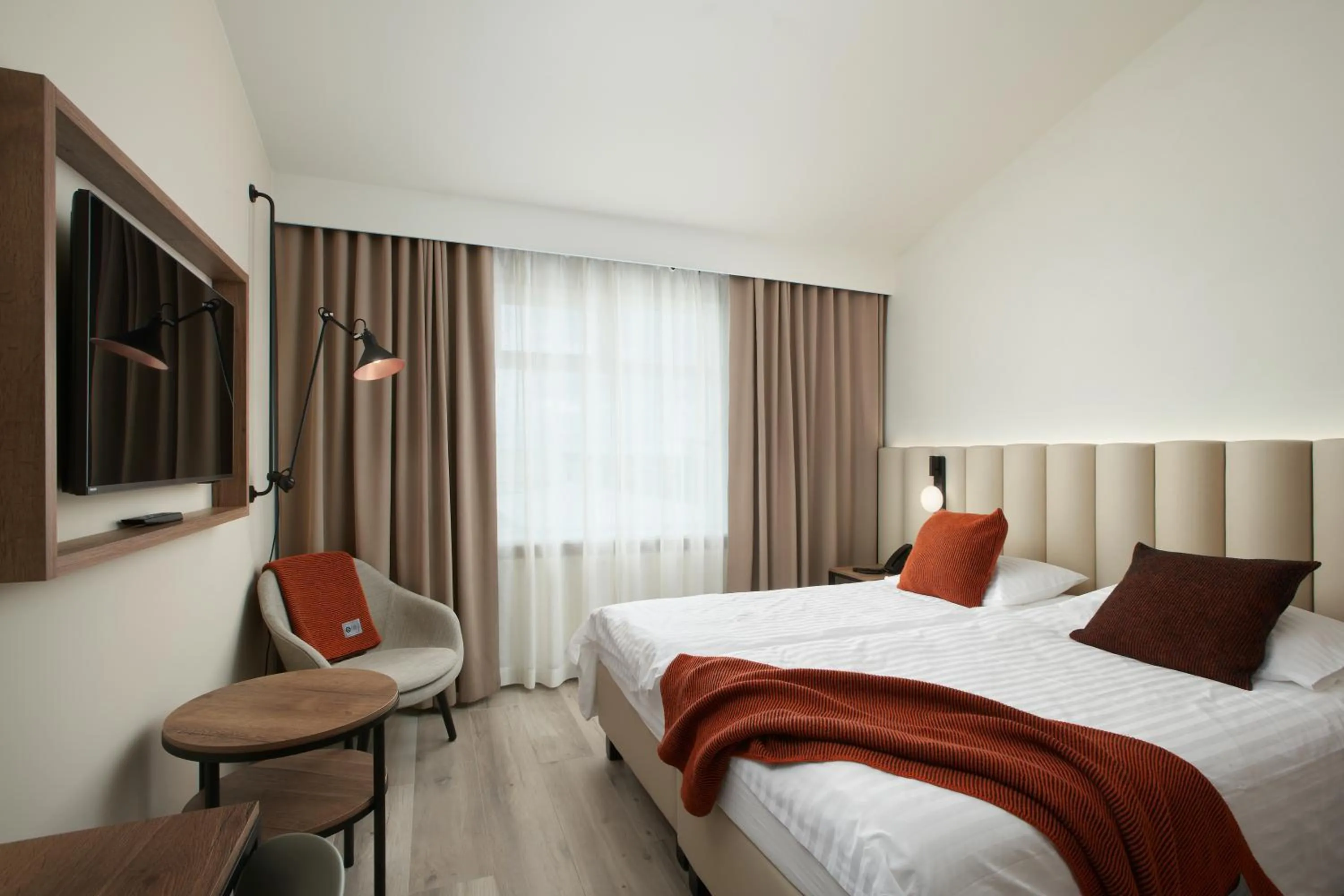 Bedroom, Bed in Hotel Klaustur