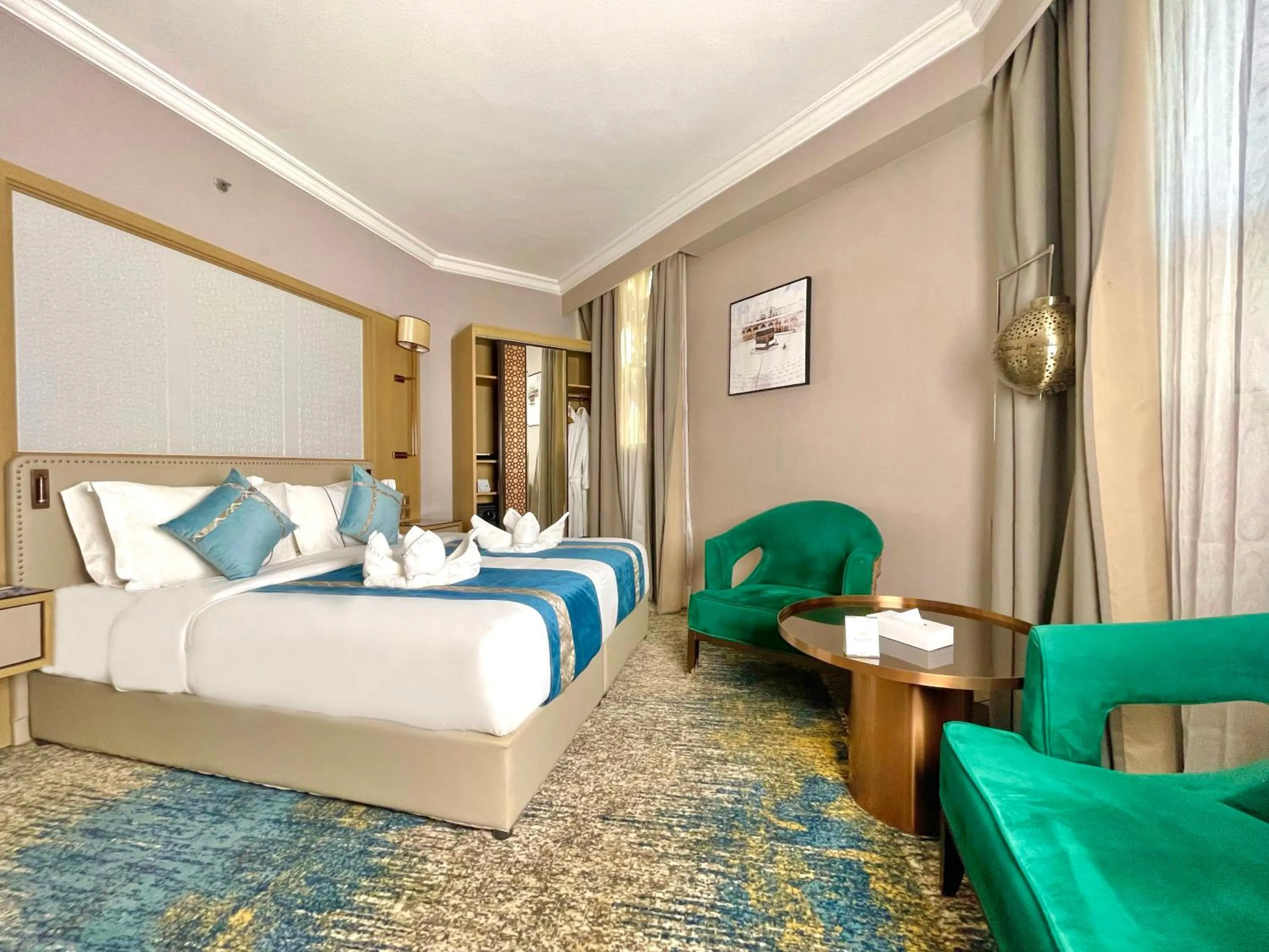 View (from property/room), Bed in Waqf Othman Bin Affan Hotel