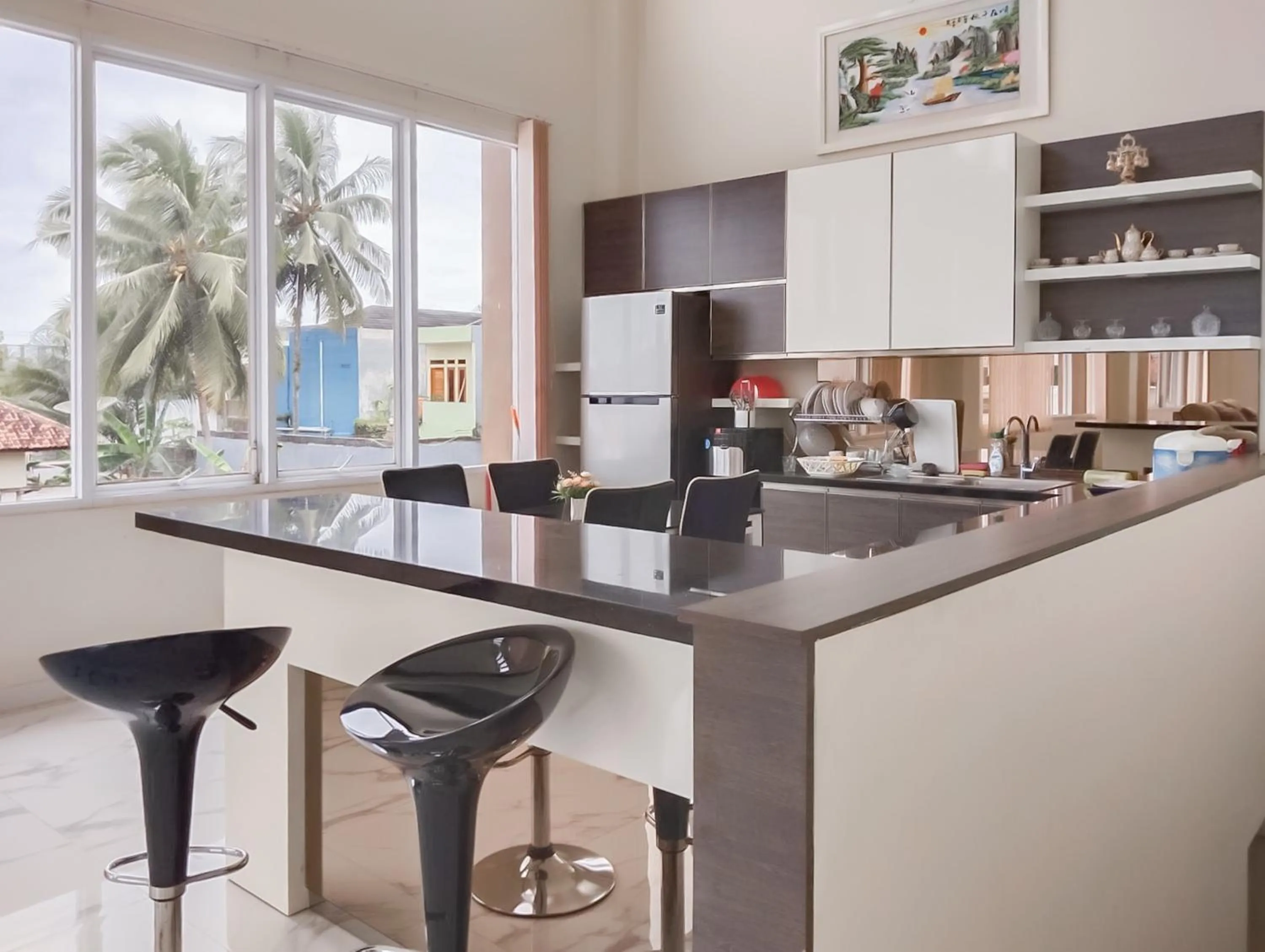 Kitchen or kitchenette in Pandawa Villa Pangandaran