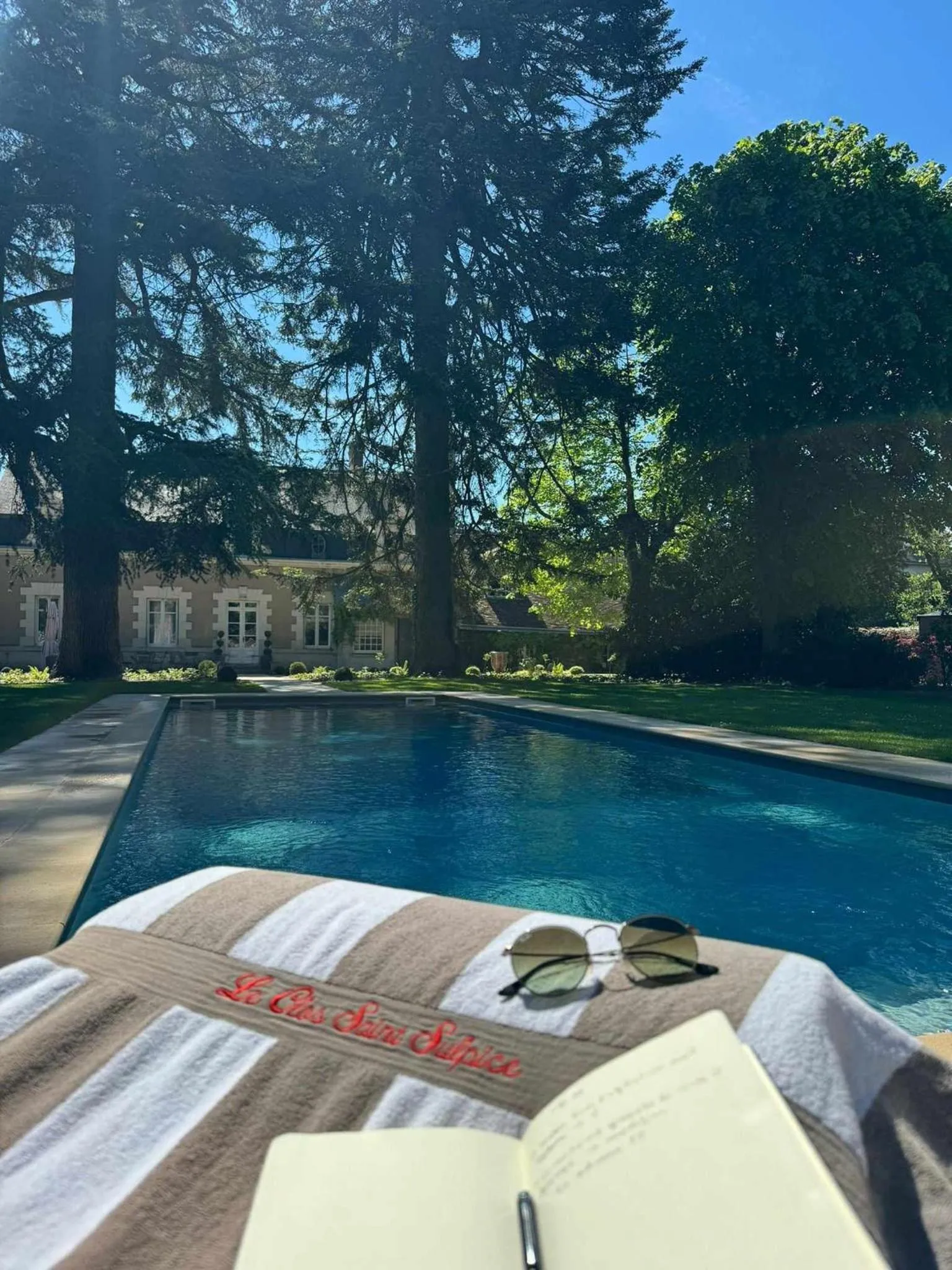 Pool view in Clos Saint Sulpice
