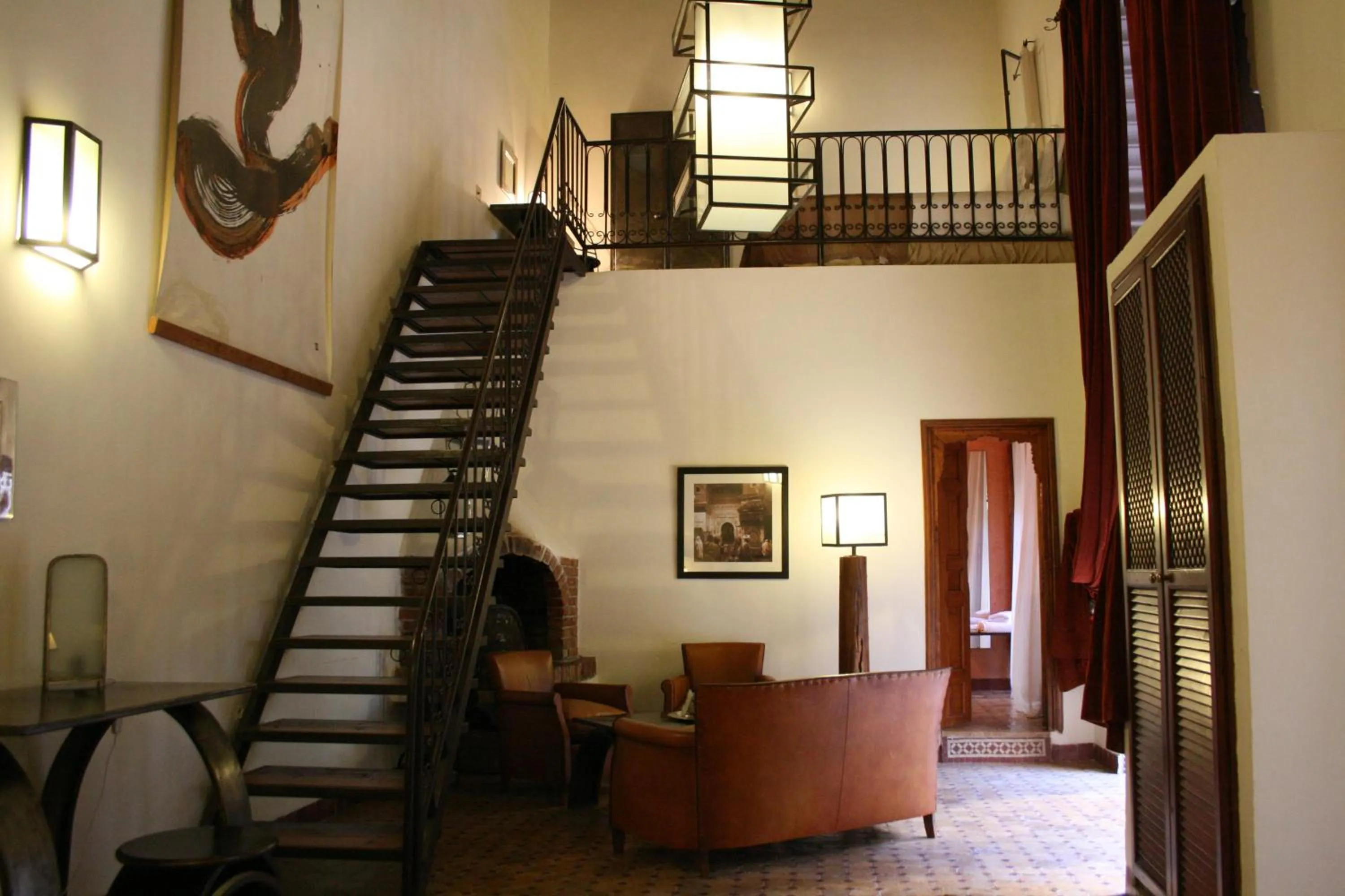 Seating area in Riad Laaroussa