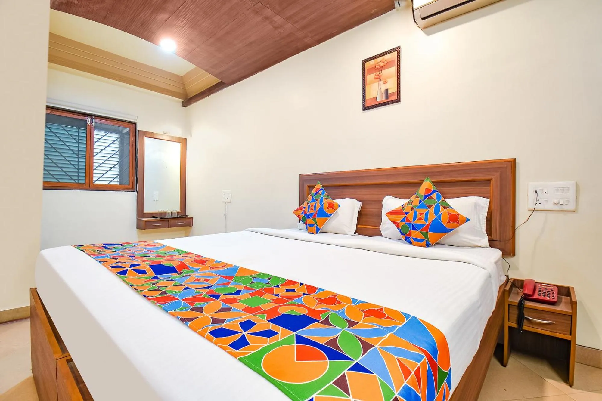 Bed in FabHotel Shreeyash Residency - Nr Spine City Mall