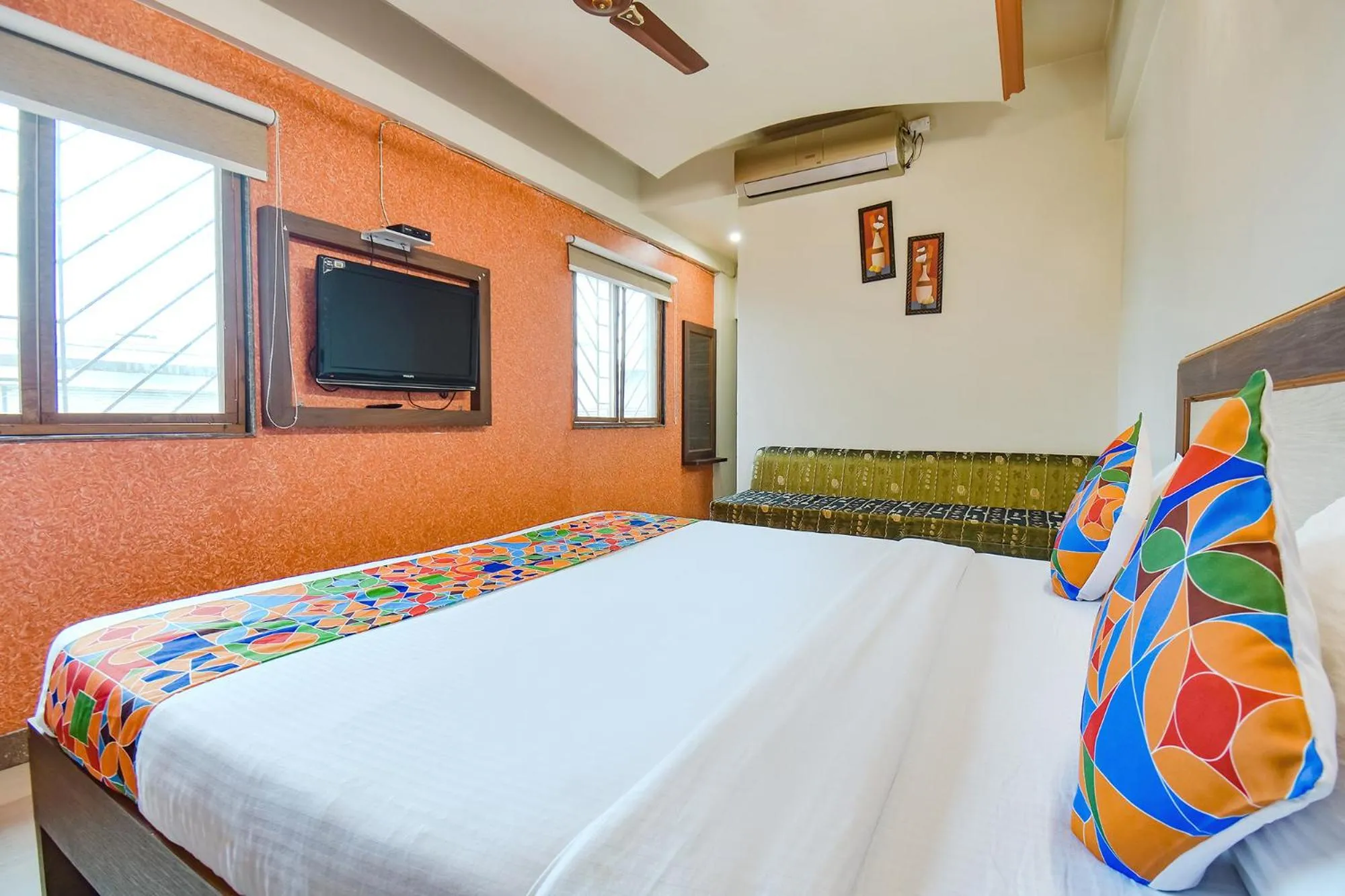 Bed in FabHotel Shreeyash Residency - Nr Spine City Mall