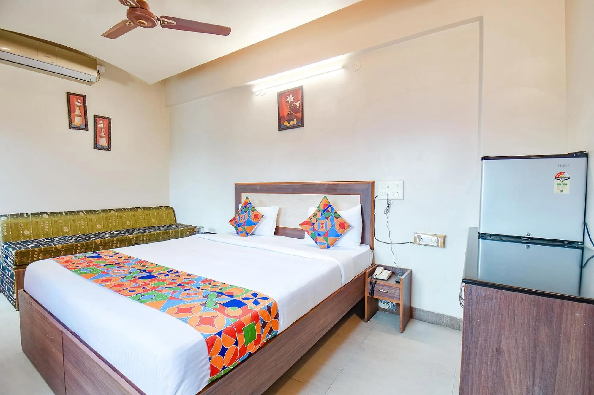 Bed in FabHotel Shreeyash Residency - Nr Spine City Mall