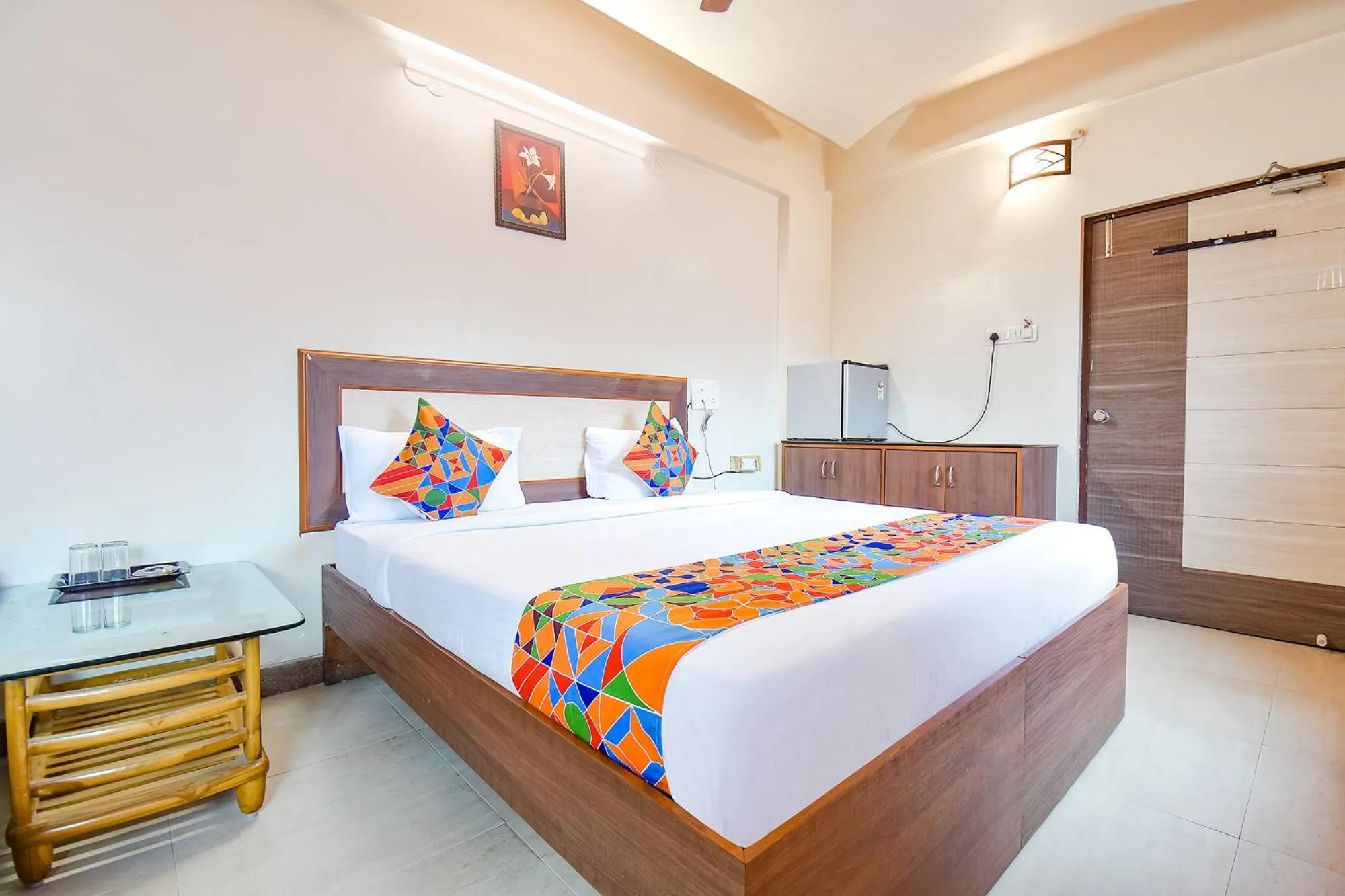 Bed in FabHotel Shreeyash Residency - Nr Spine City Mall