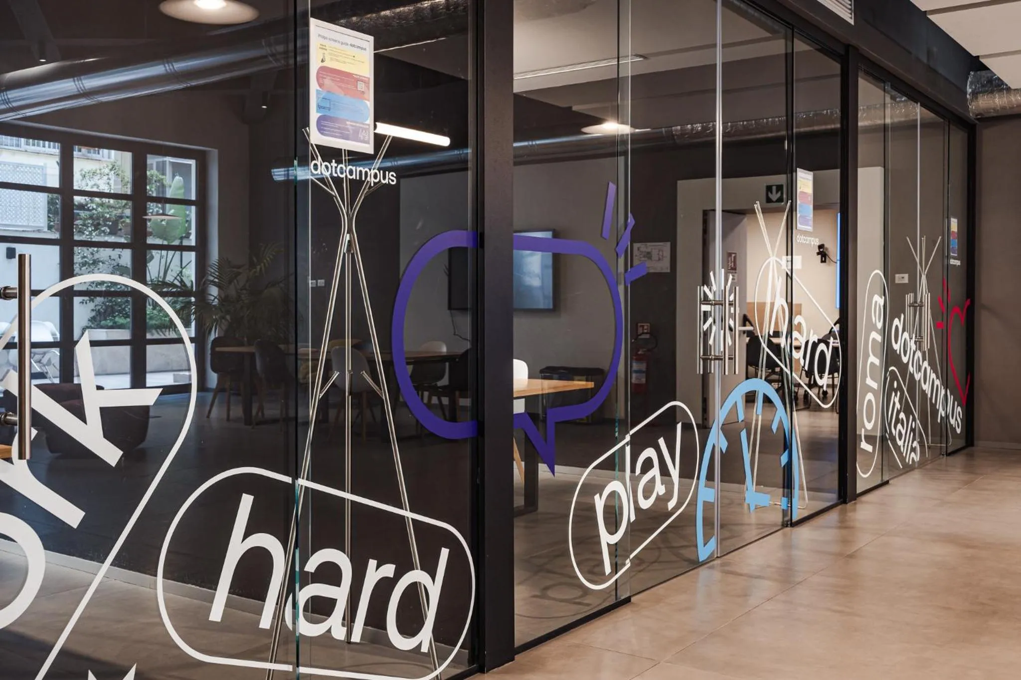 Seating area in Dotcampus Roma City Center