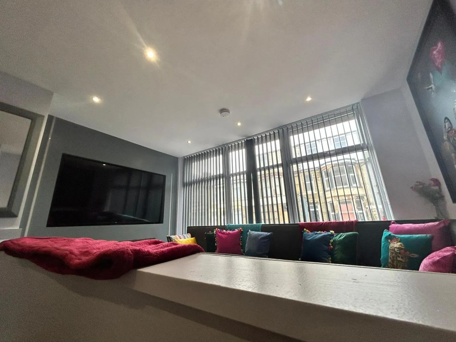 Living room in Sugar Hill Suite by Sasco Apartments