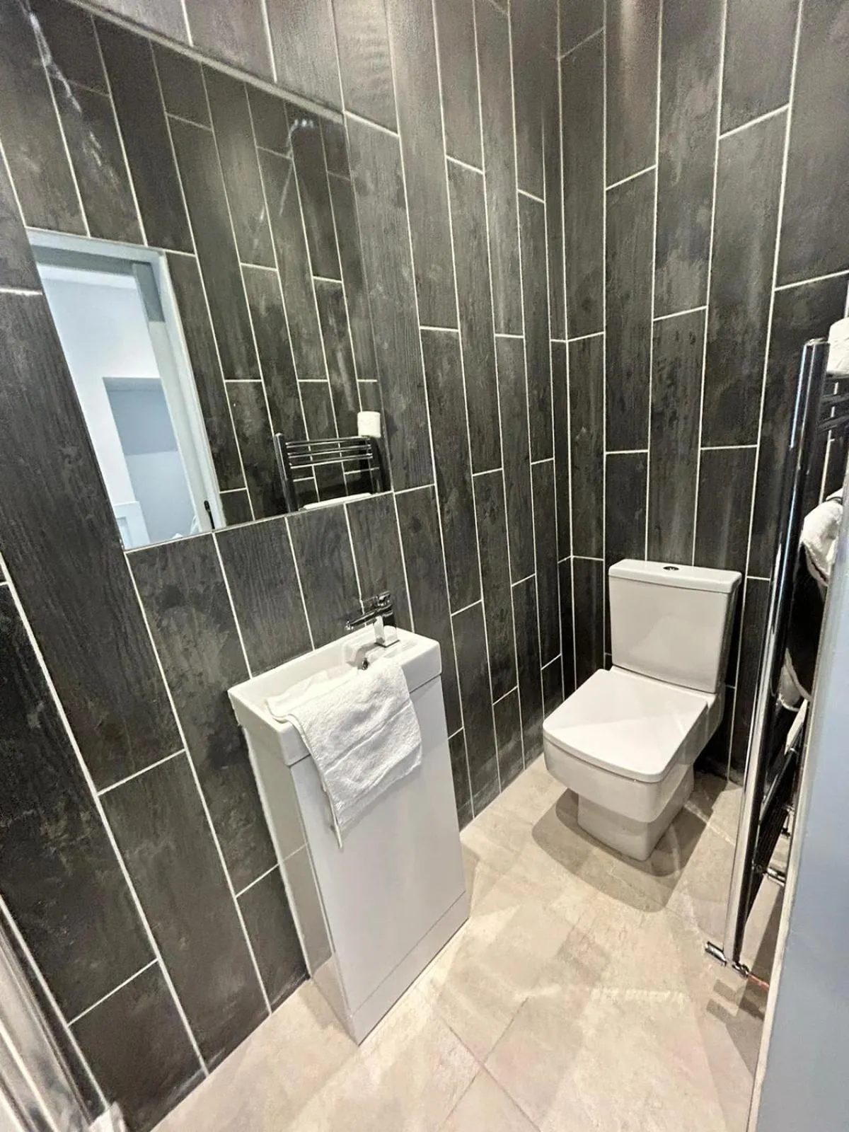 Bathroom in Sugar Hill Suite by Sasco Apartments