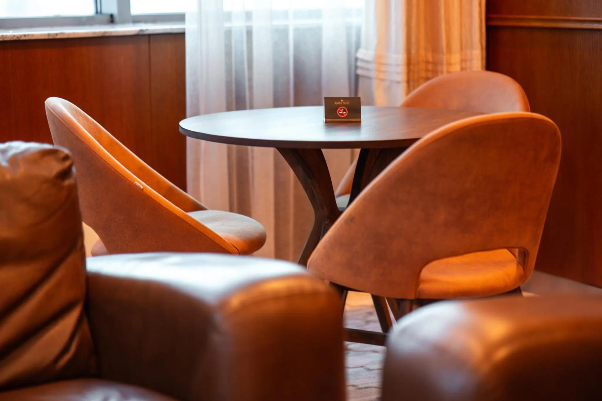 Seating area in Radon Plaza