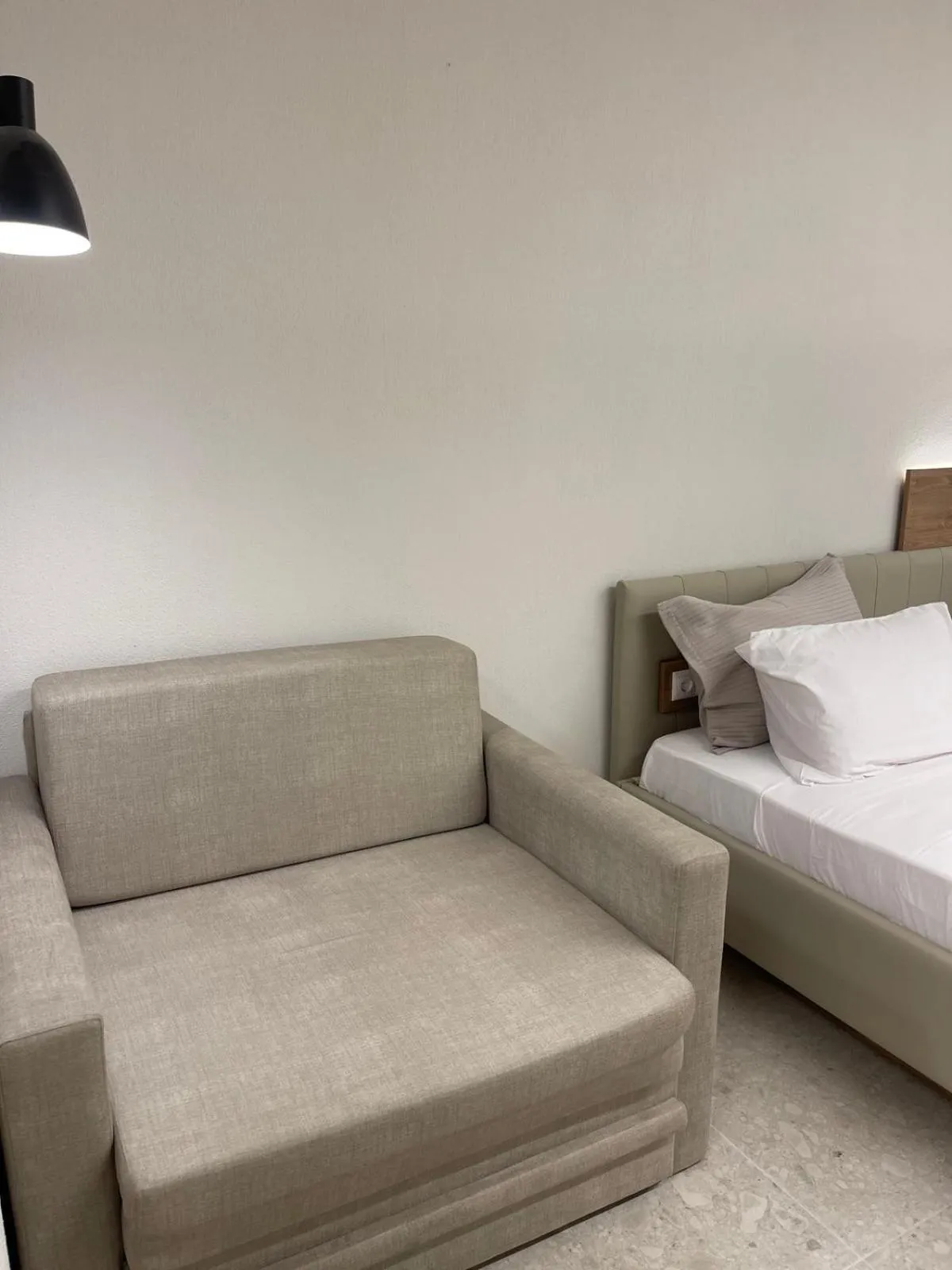 Bed in Plagia Relax Hotel