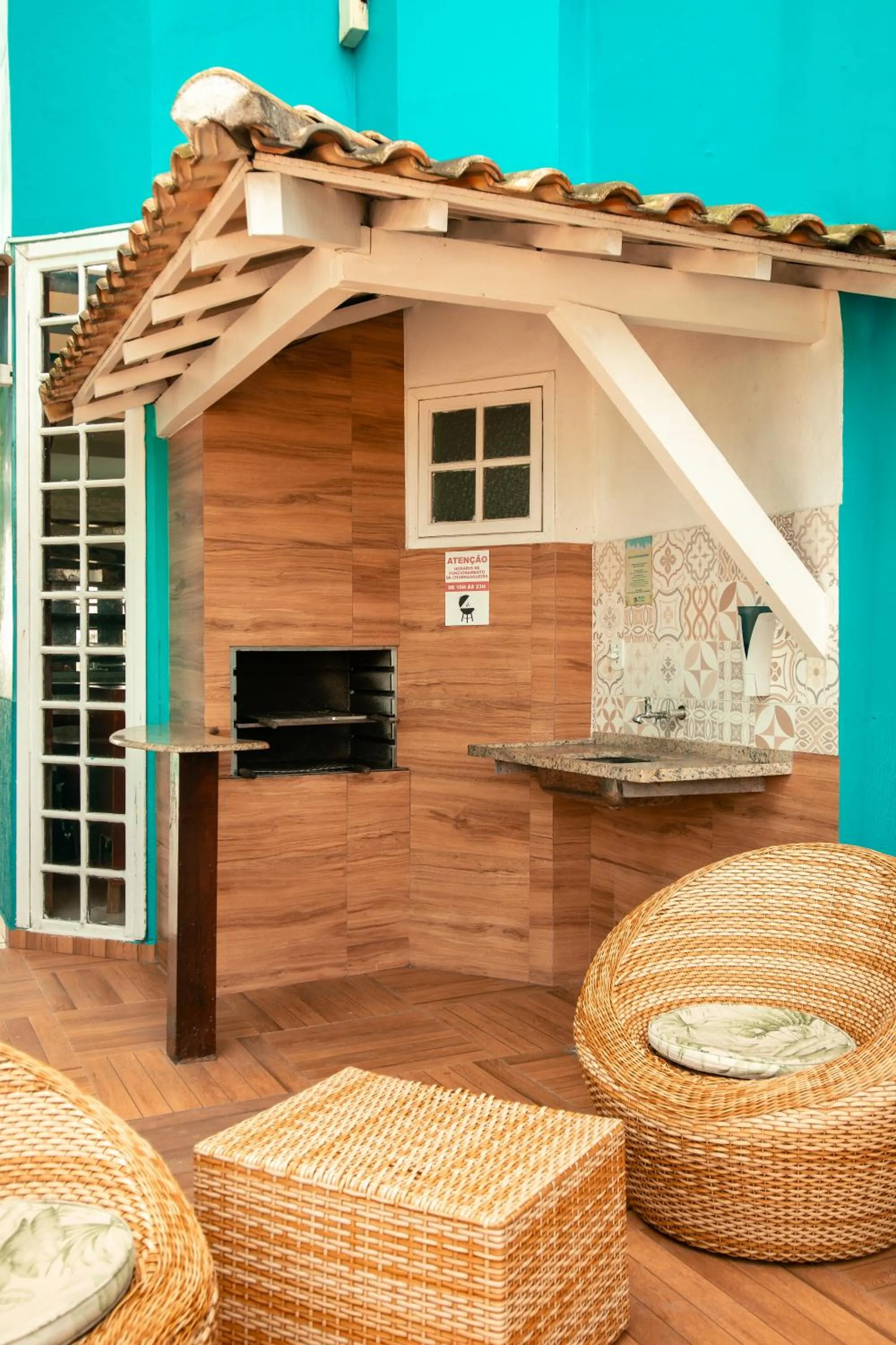 BBQ facilities in Pousada Mirante da Prainha