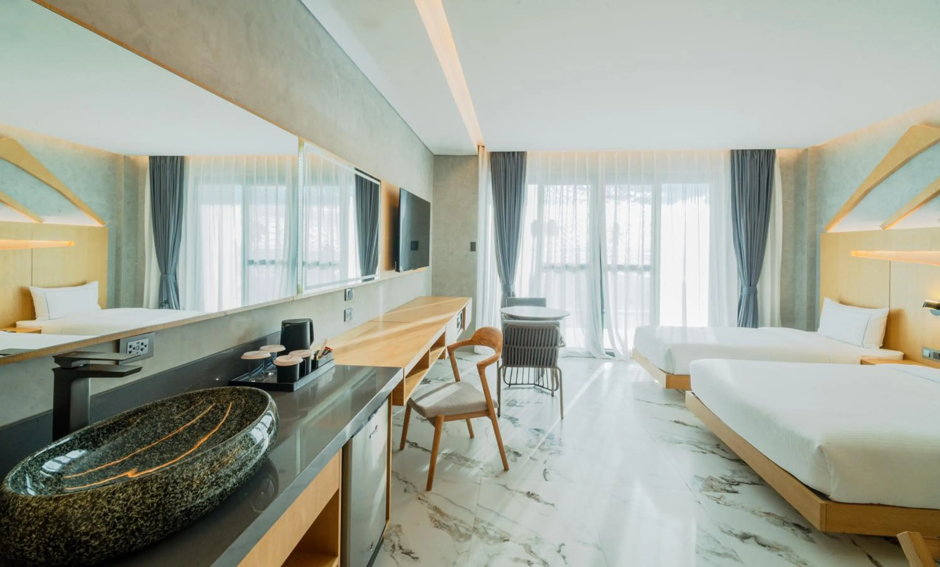 Bed in The Hotel Elizabeth Resort and Villas - Long Beach San Vicente Palawan