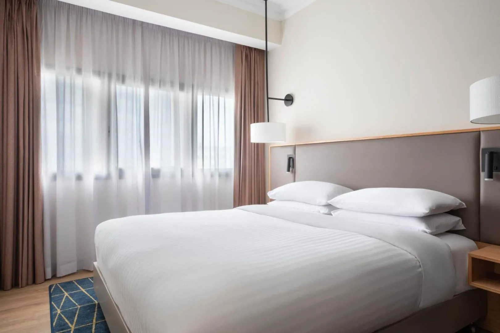 Bed in Casablanca Marriott Hotel