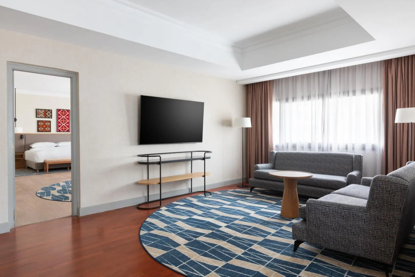 Bed in Casablanca Marriott Hotel