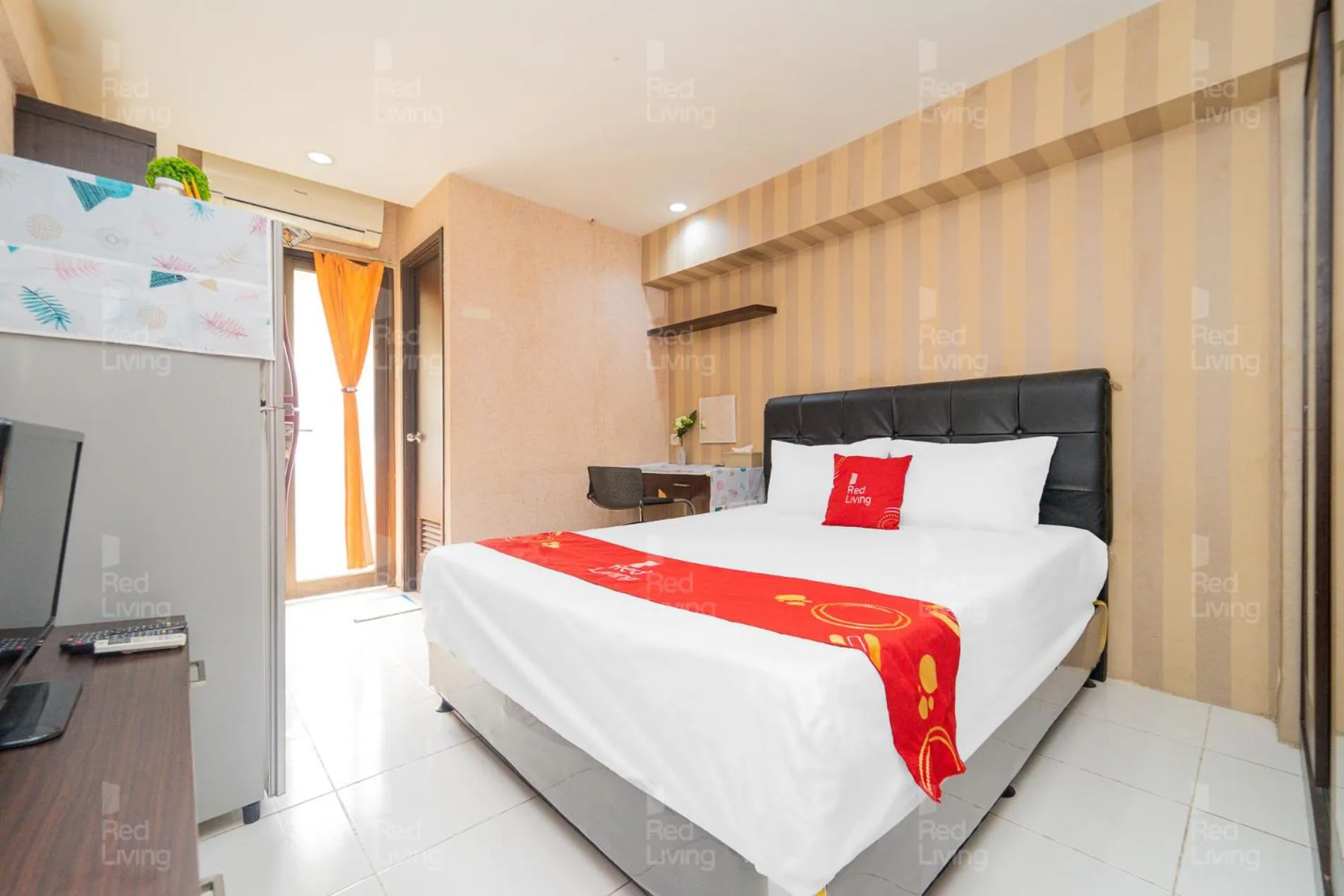 Bedroom, Bed in RedLiving Apartemen Kebagusan City - Nuna Rooms