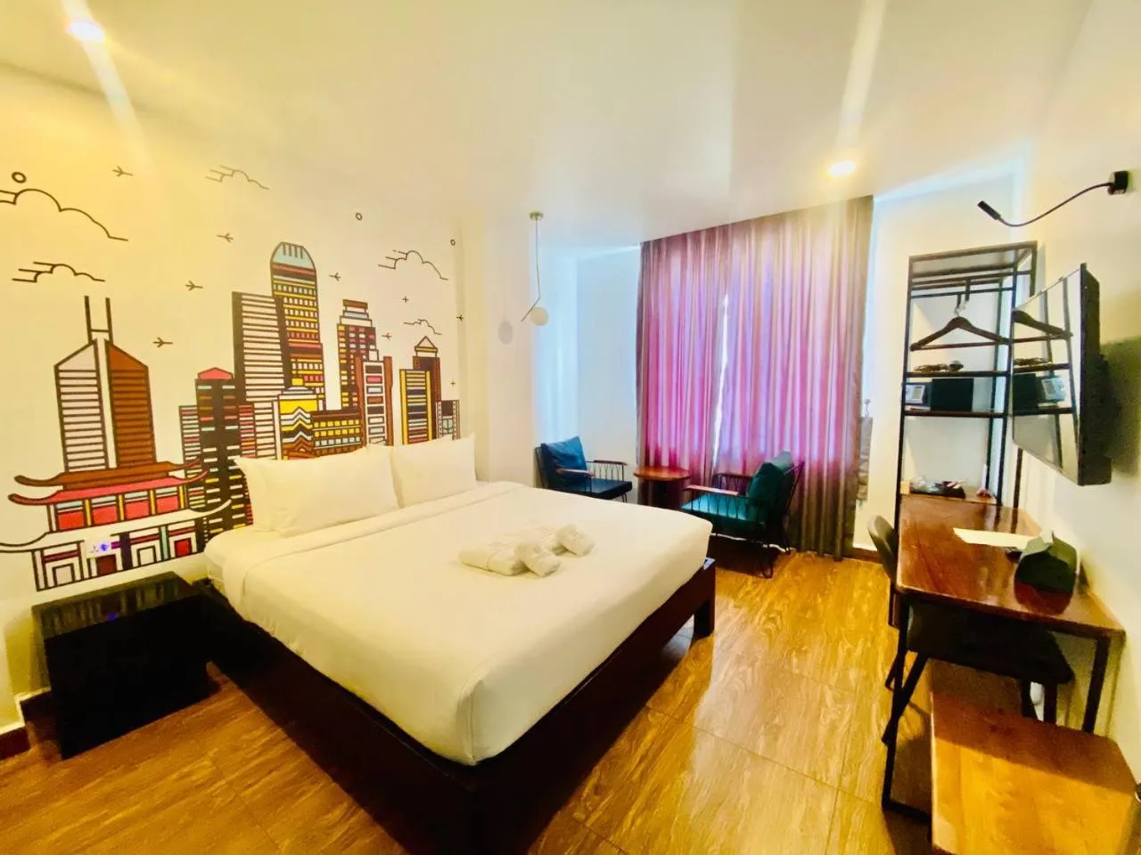 Bed in Times Hotel at Bassac Lane