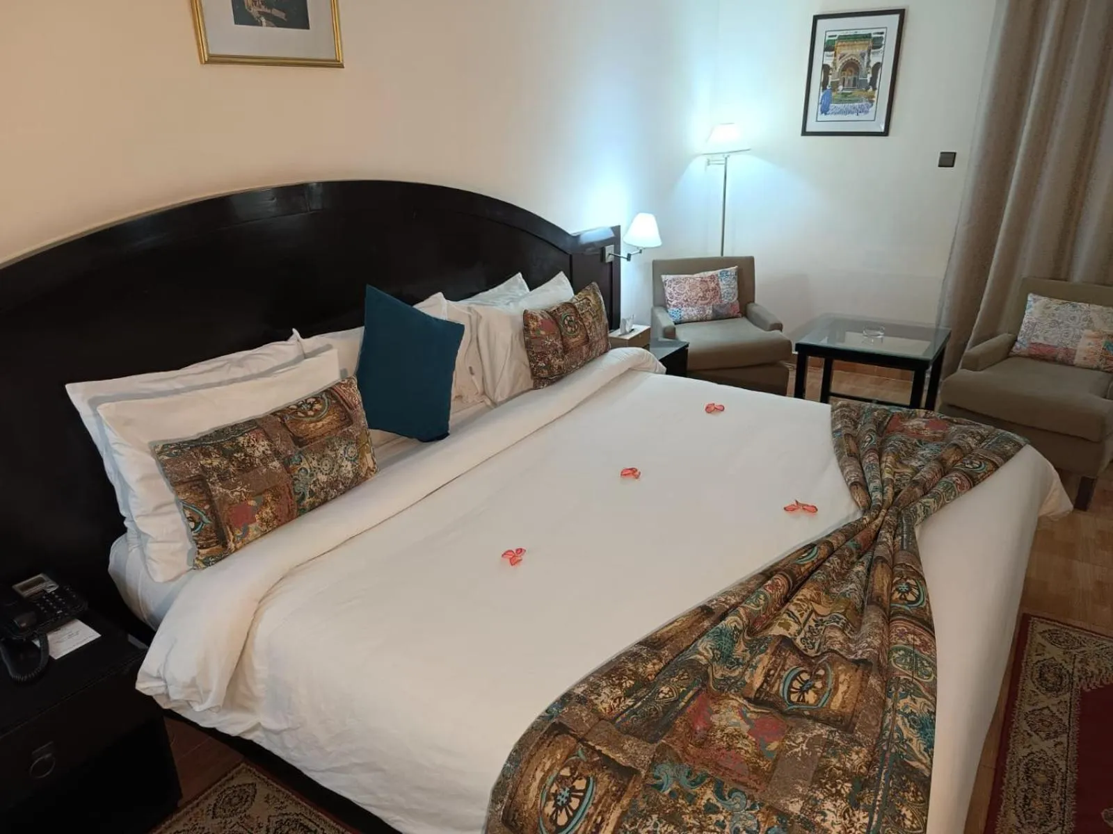 Bed in Royal Mirage Fes Hotel