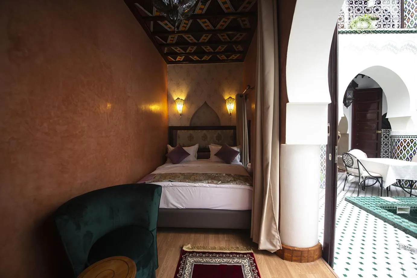 Bed in Riad Maison Belbaraka