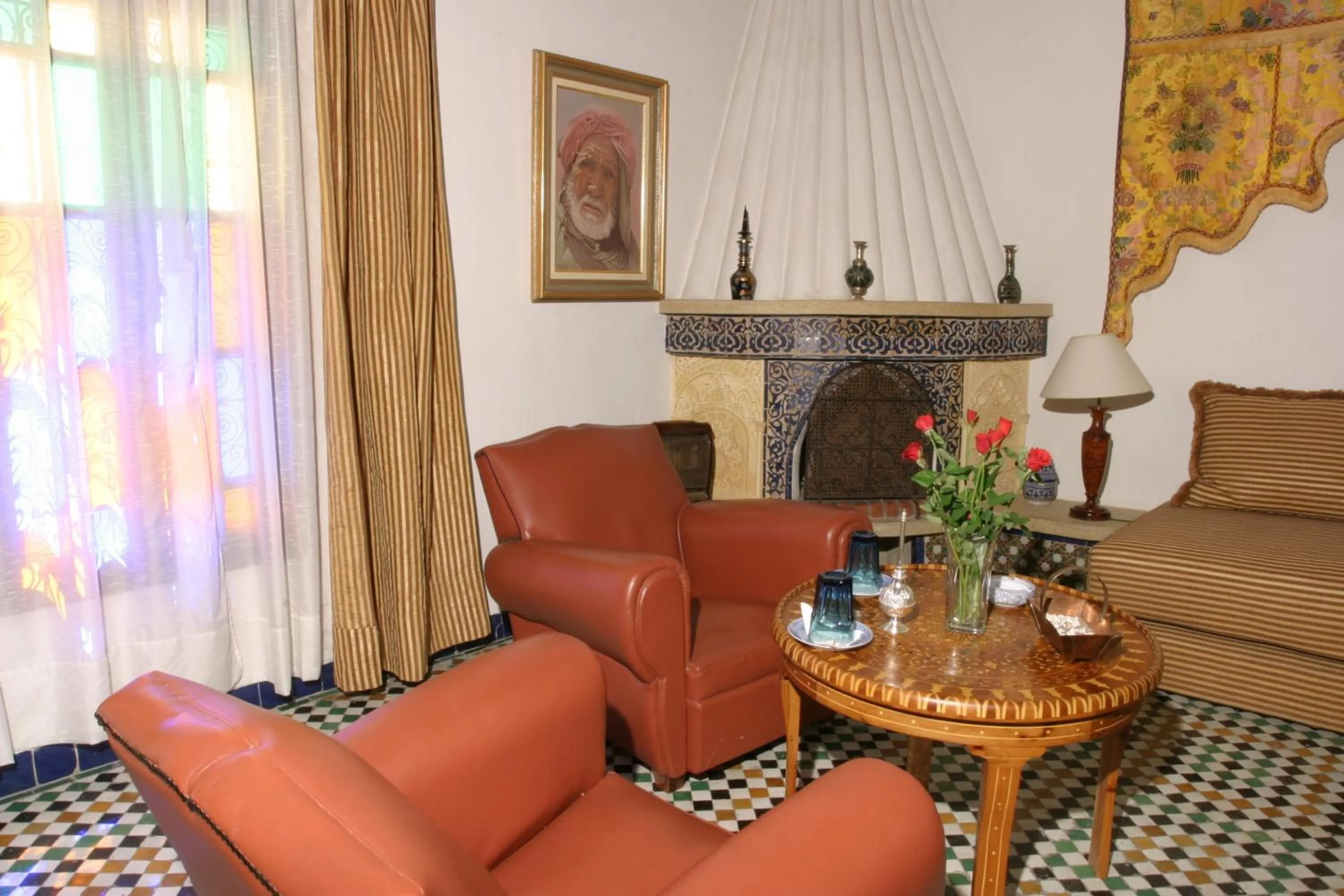 Seating area in Riad El Ghalia