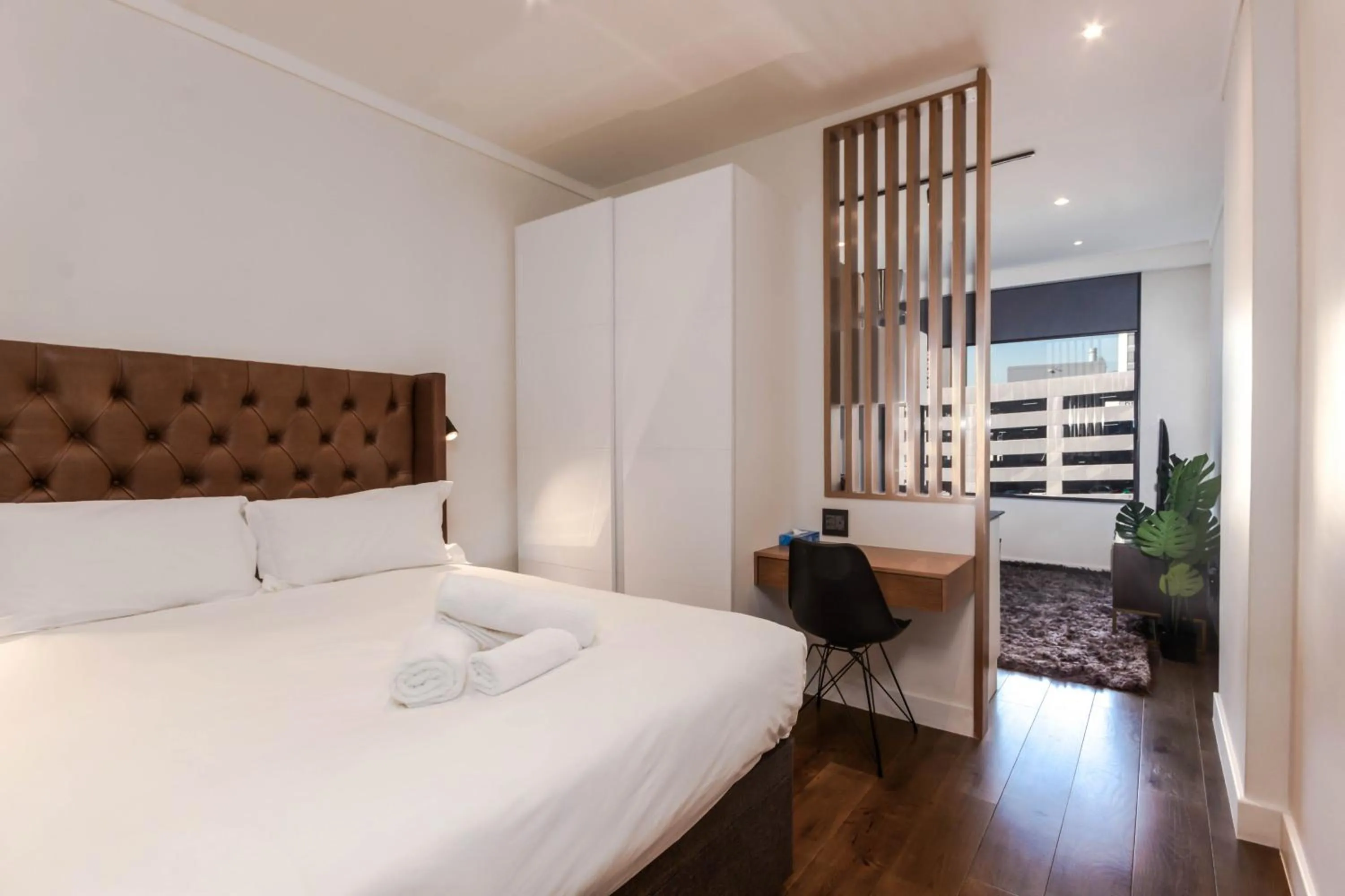 Bedroom, Bed in The Barracks Apartments