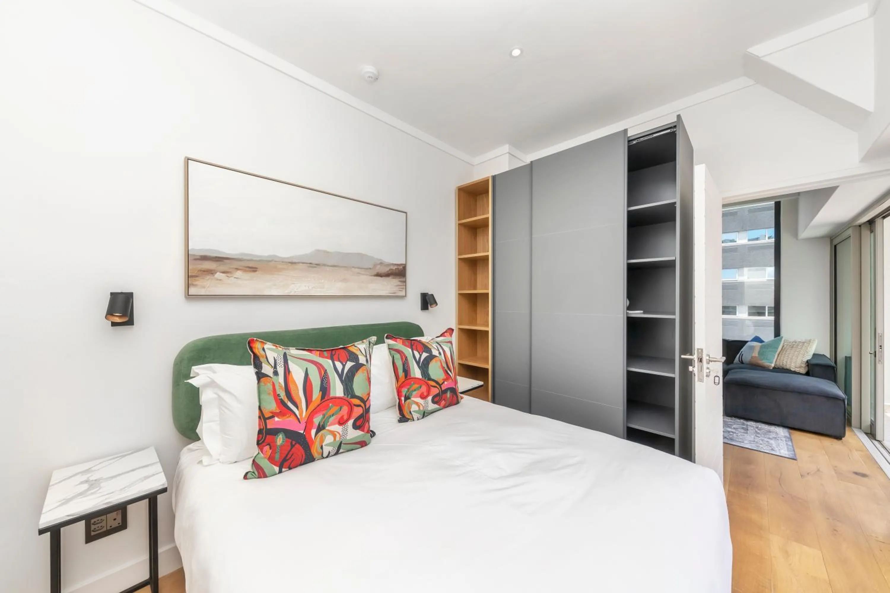 Bedroom, Bed in The Barracks Apartments