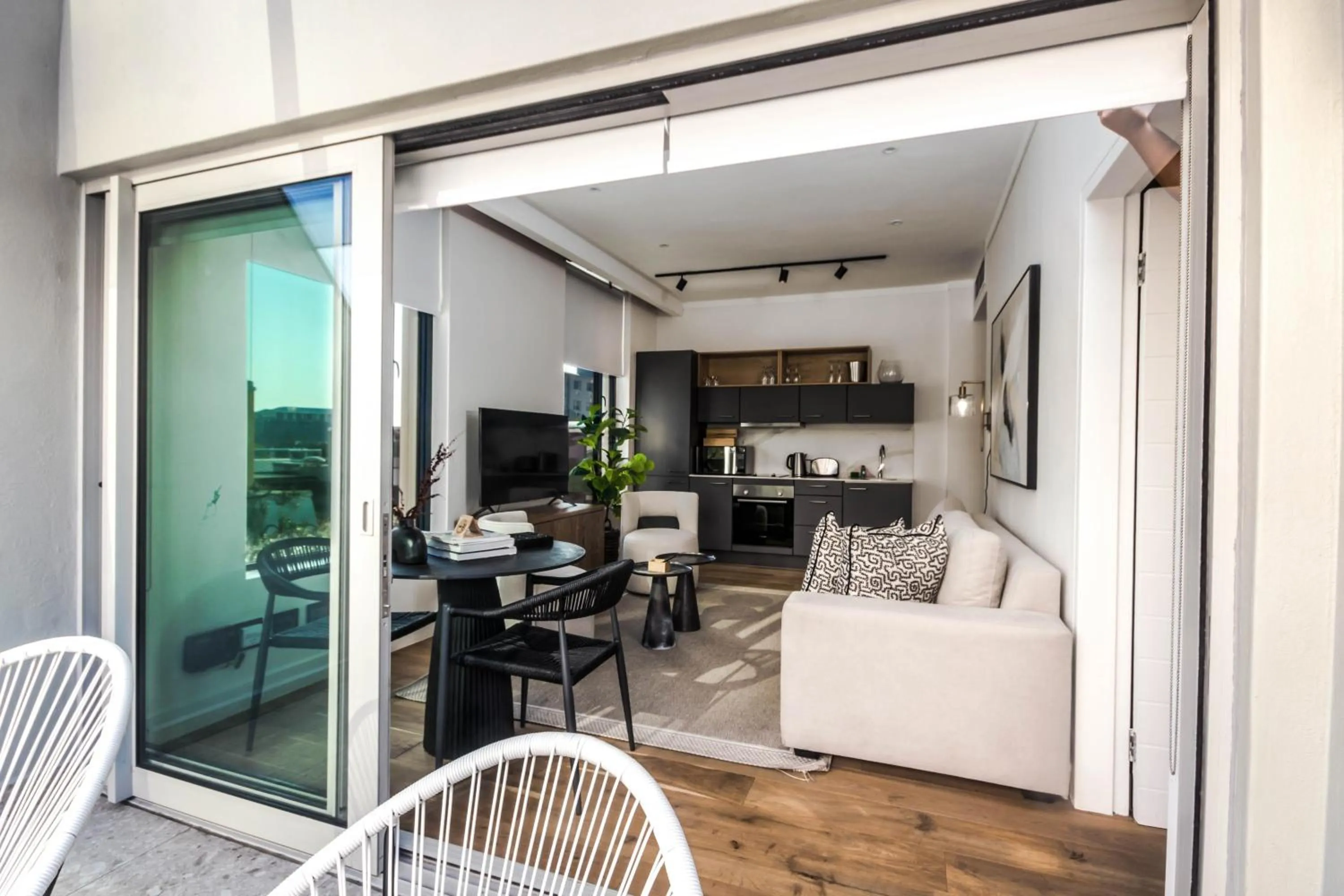 Seating area in The Barracks Apartments