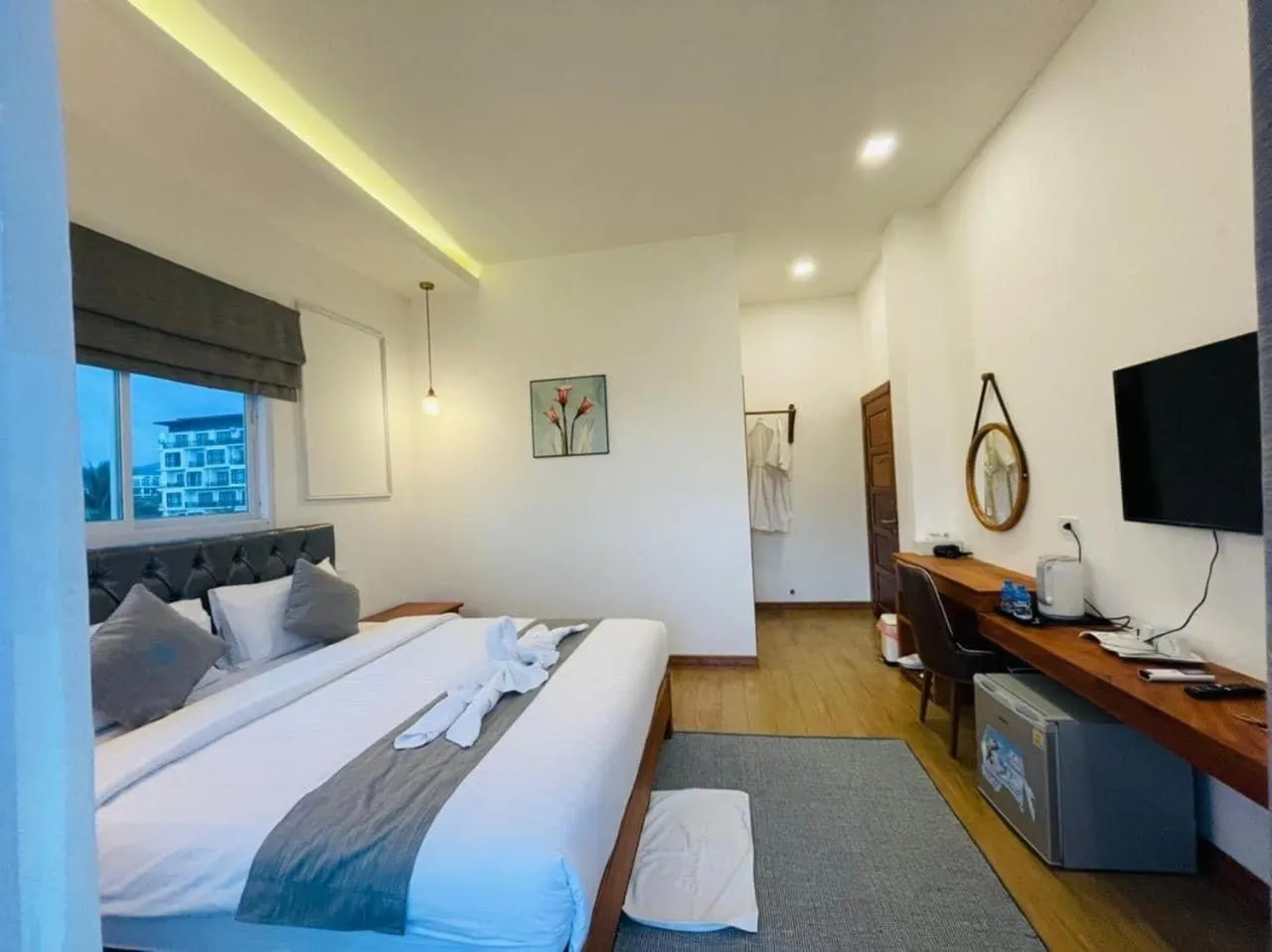 Bed in VangVieng Crystal Boutique Hotel