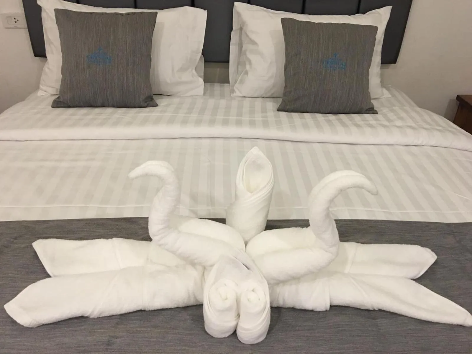 Bed in VangVieng Crystal Boutique Hotel