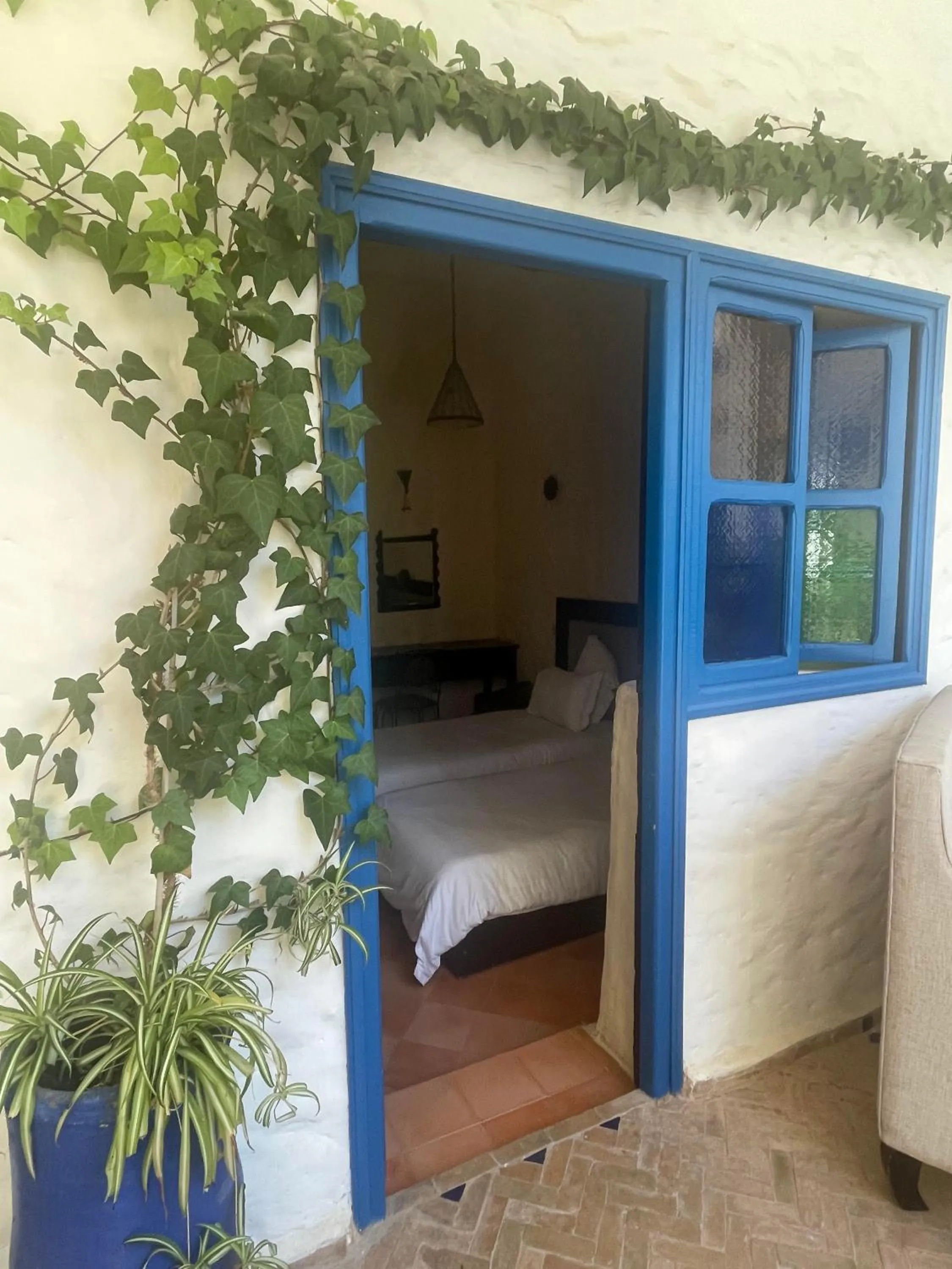 Balcony/Terrace, Bed in Riad Al Madina