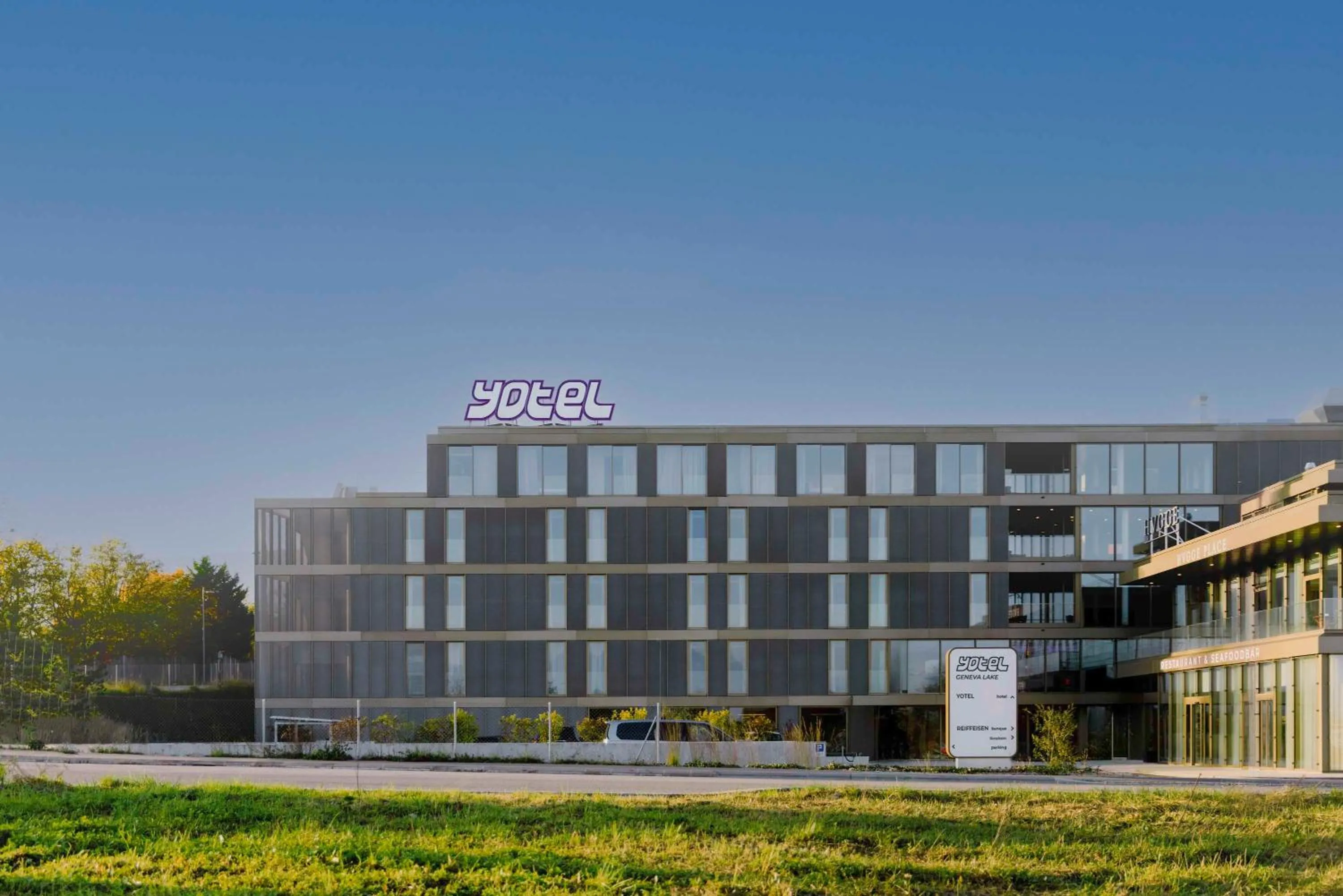 Property building in YOTEL Geneva Lake