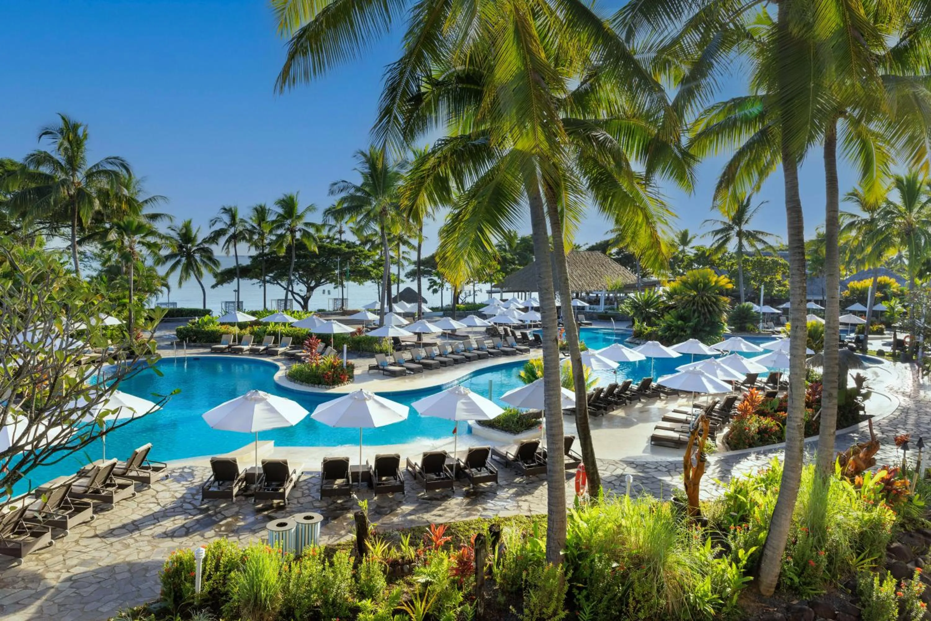 Pool view in Sofitel Fiji Resort & Spa