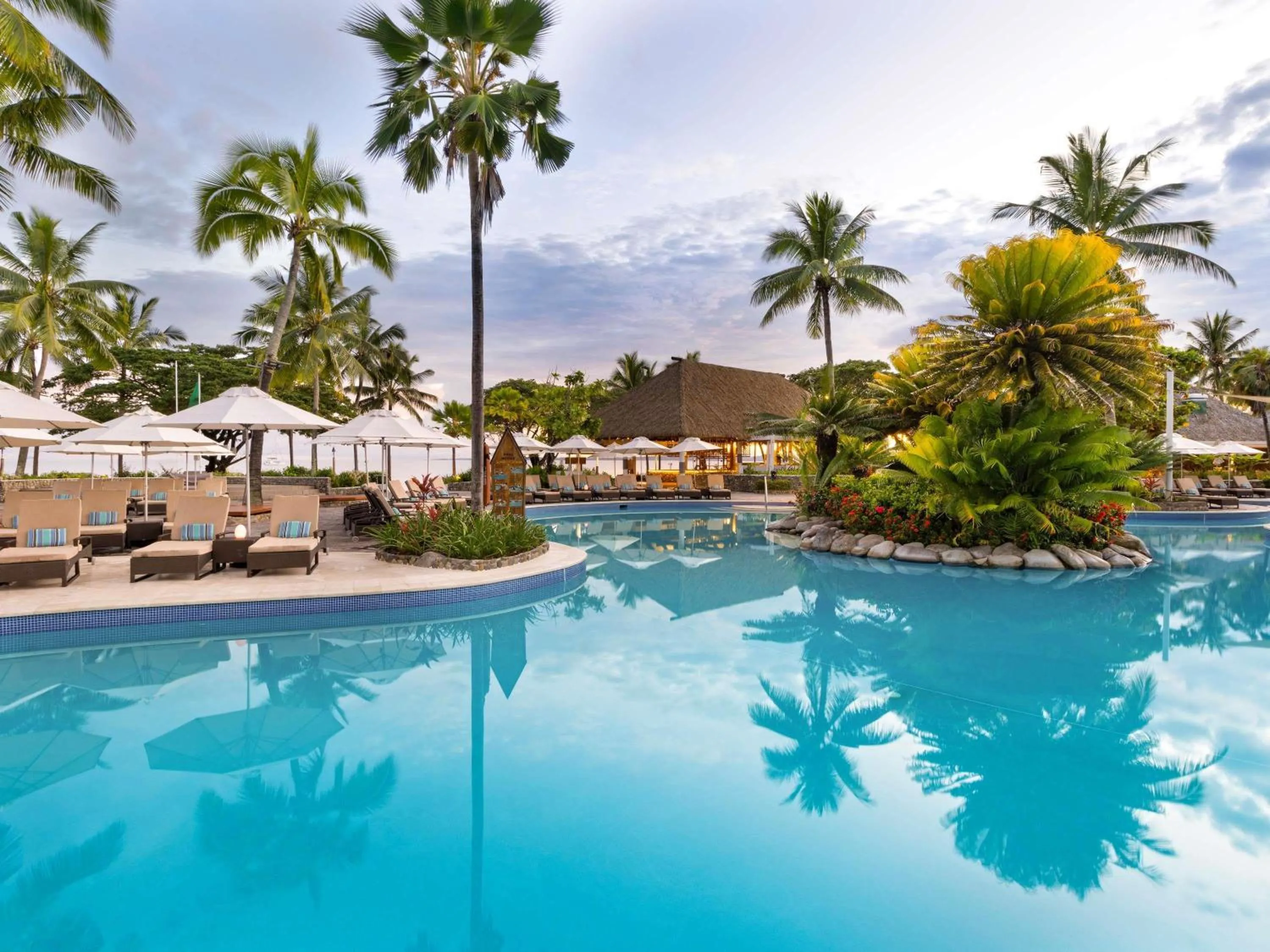 Pool view in Sofitel Fiji Resort & Spa