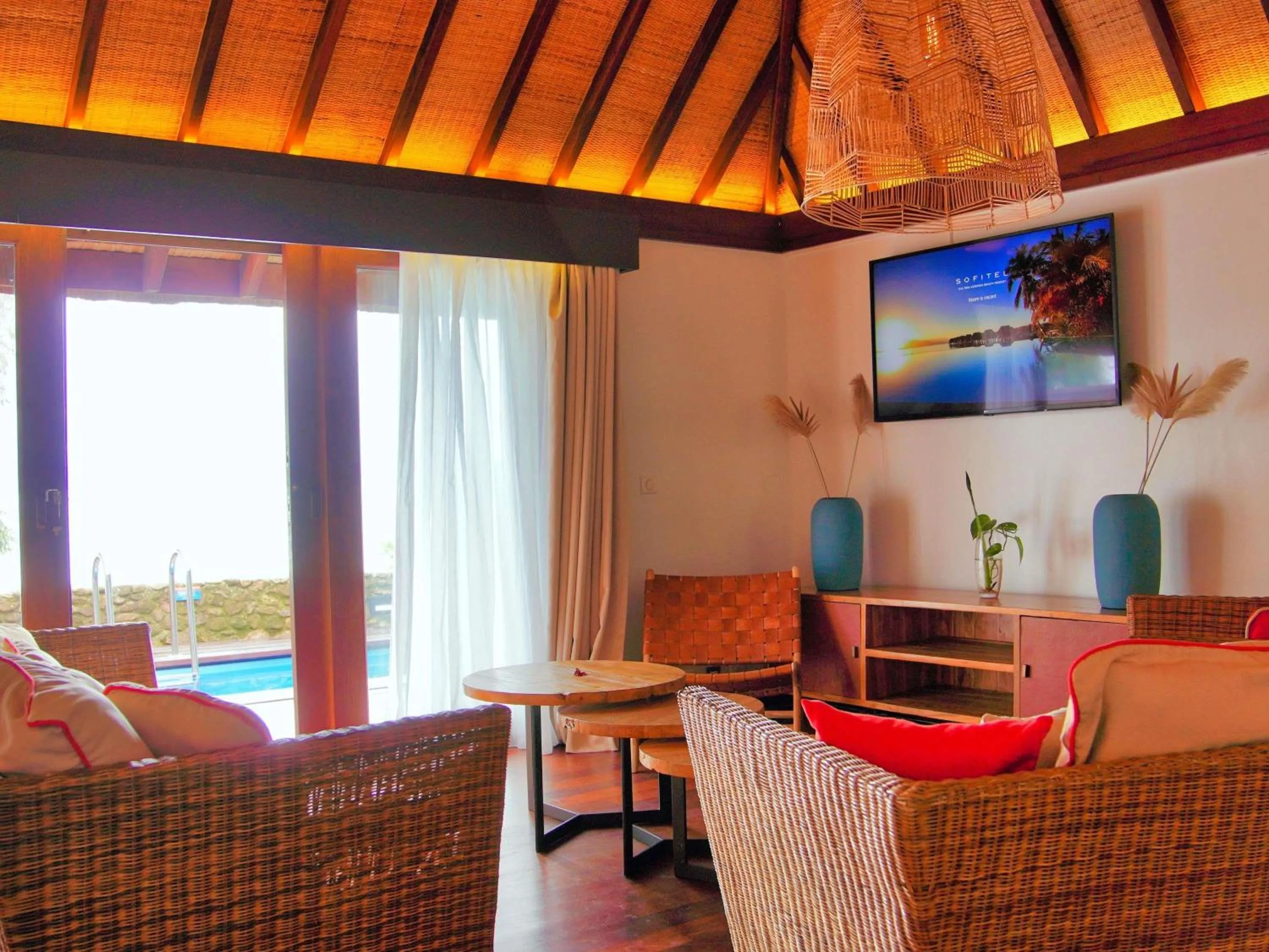 Bedroom in Sofitel Kia Ora Moorea Beach Resort