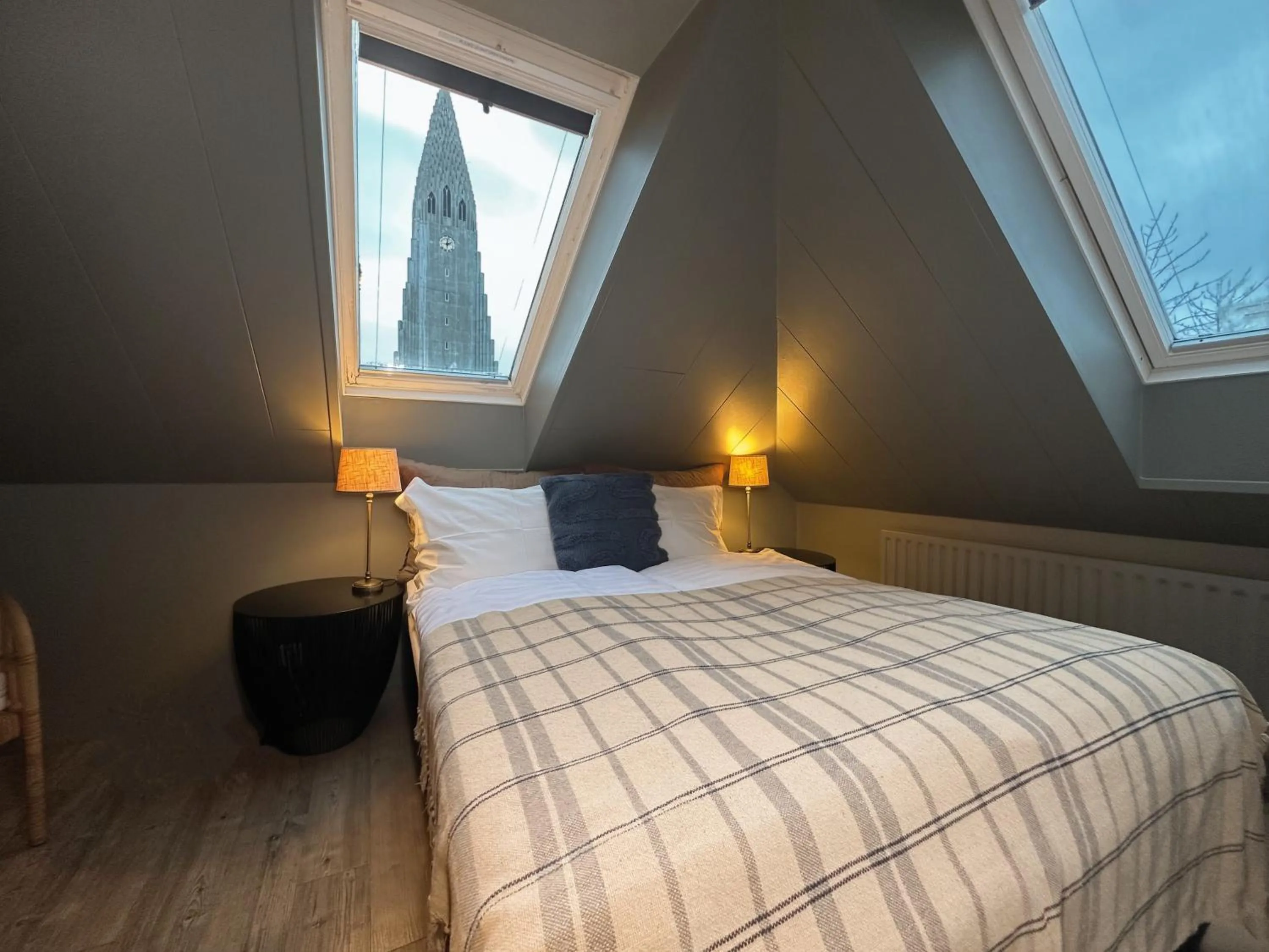 Bed in Hotel Leifur Eiriksson