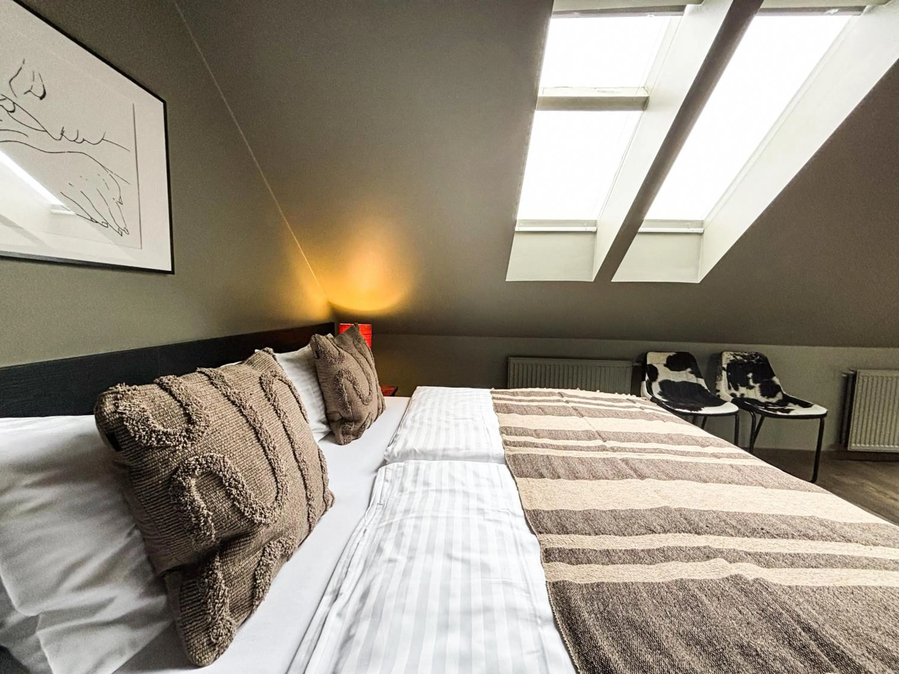 Bed in Hotel Leifur Eiriksson