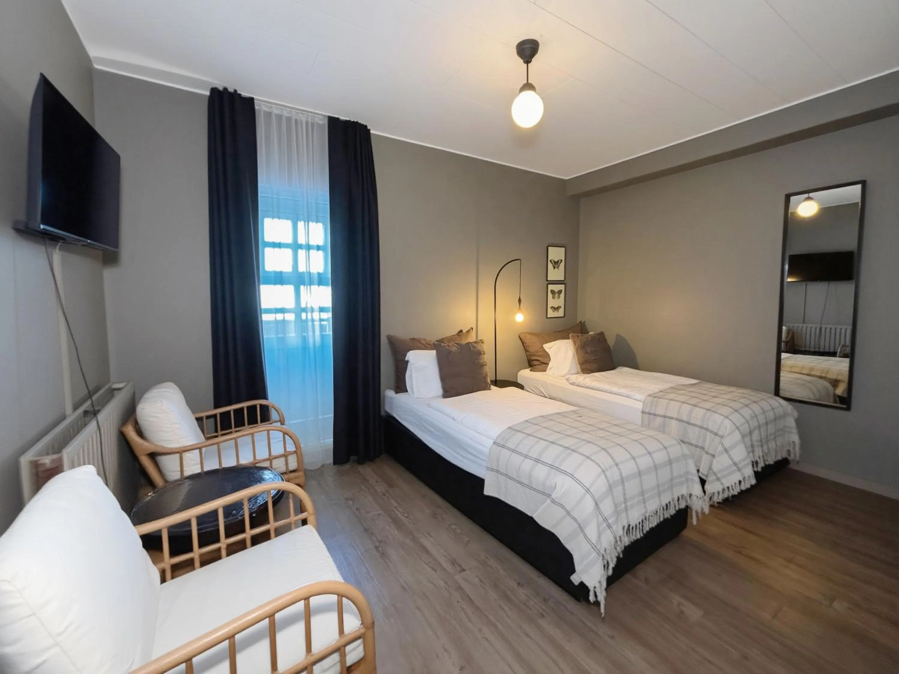 Bed in Hotel Leifur Eiriksson