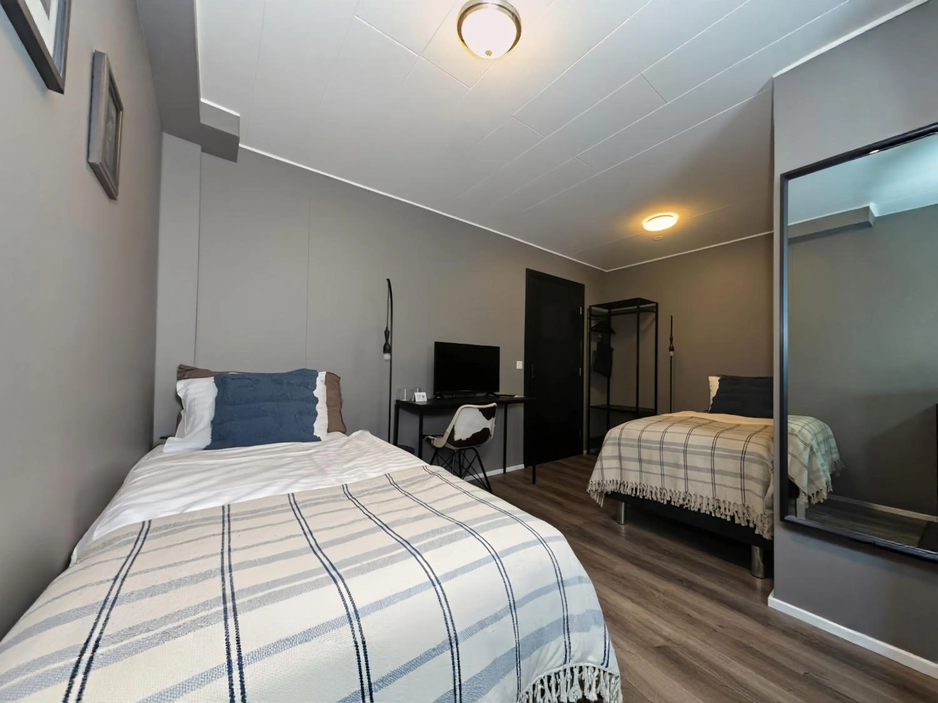 Bed in Hotel Leifur Eiriksson