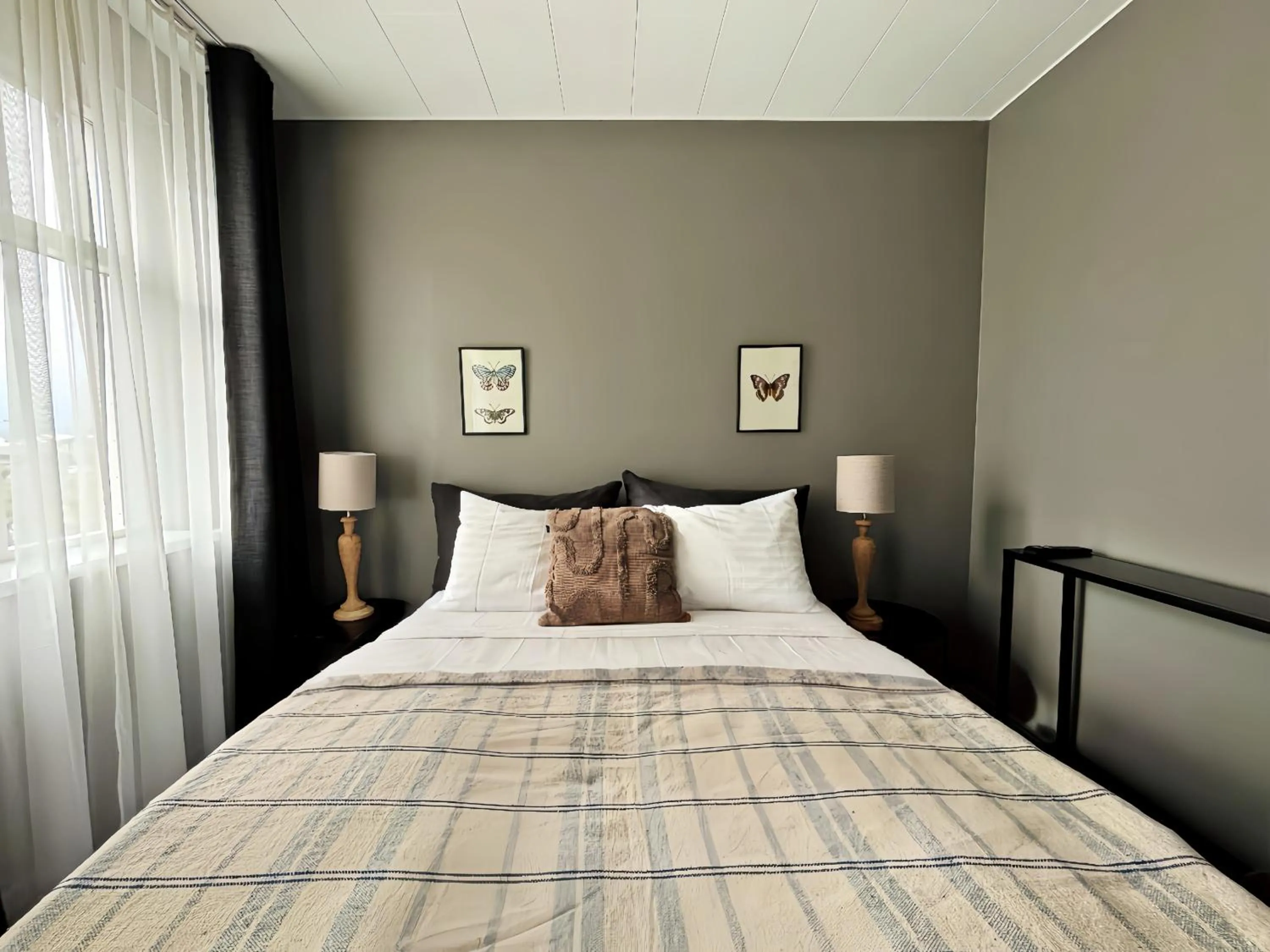 Bed in Hotel Leifur Eiriksson