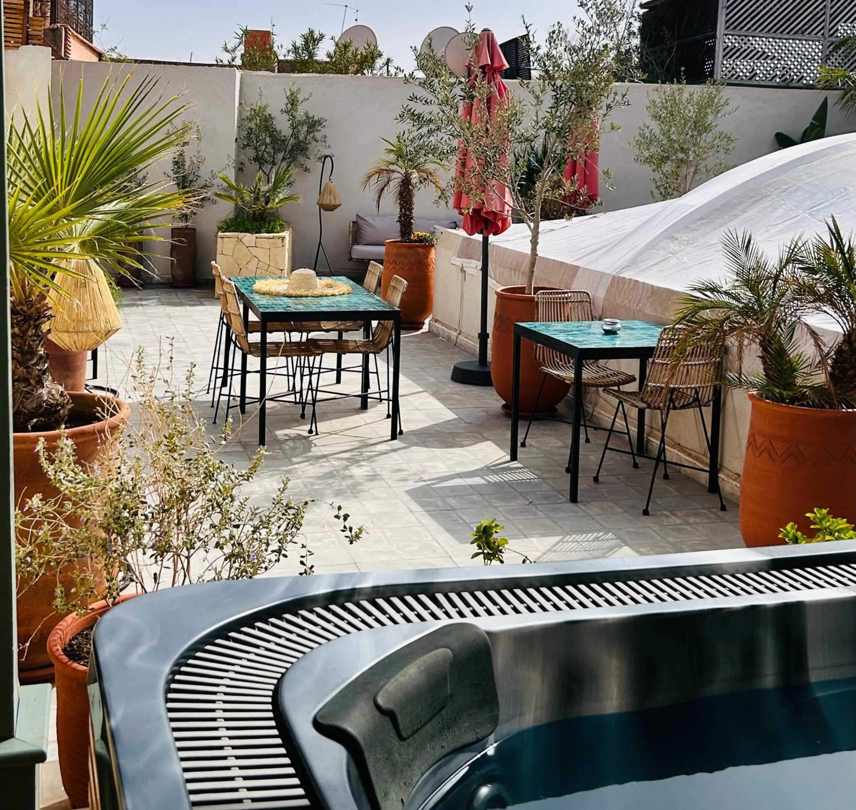Balcony/Terrace in Riad Villa Wengé & Spa