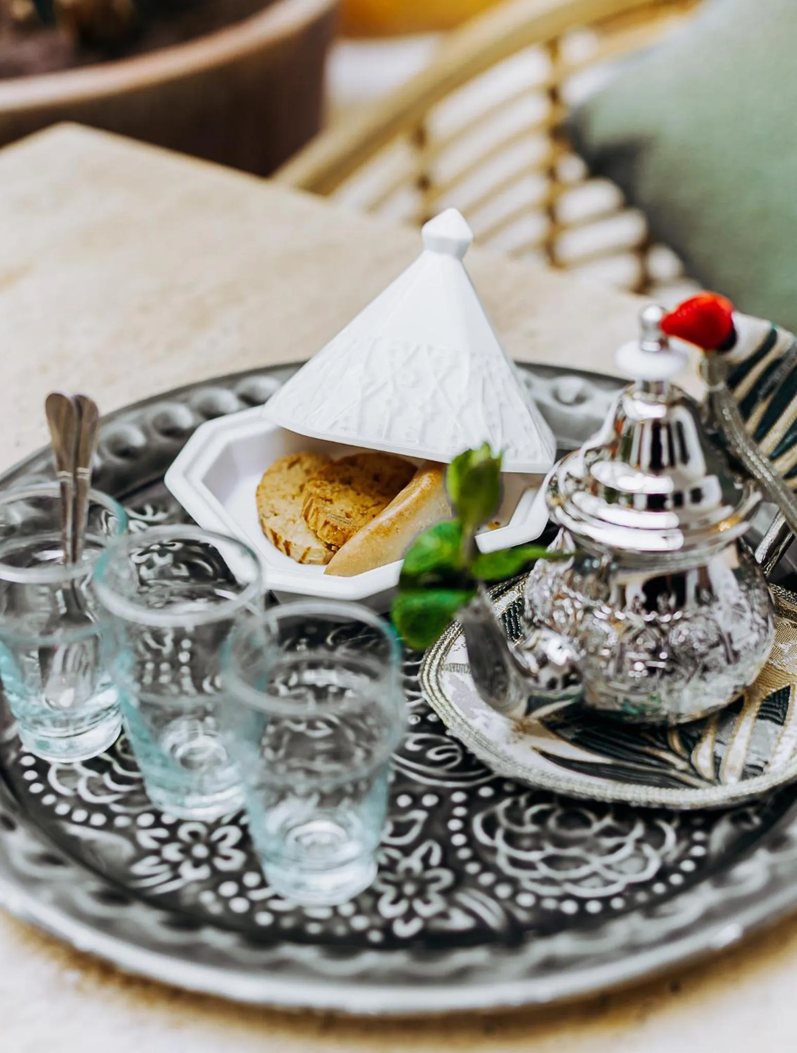 Decorative detail in Riad Villa Wengé & Spa