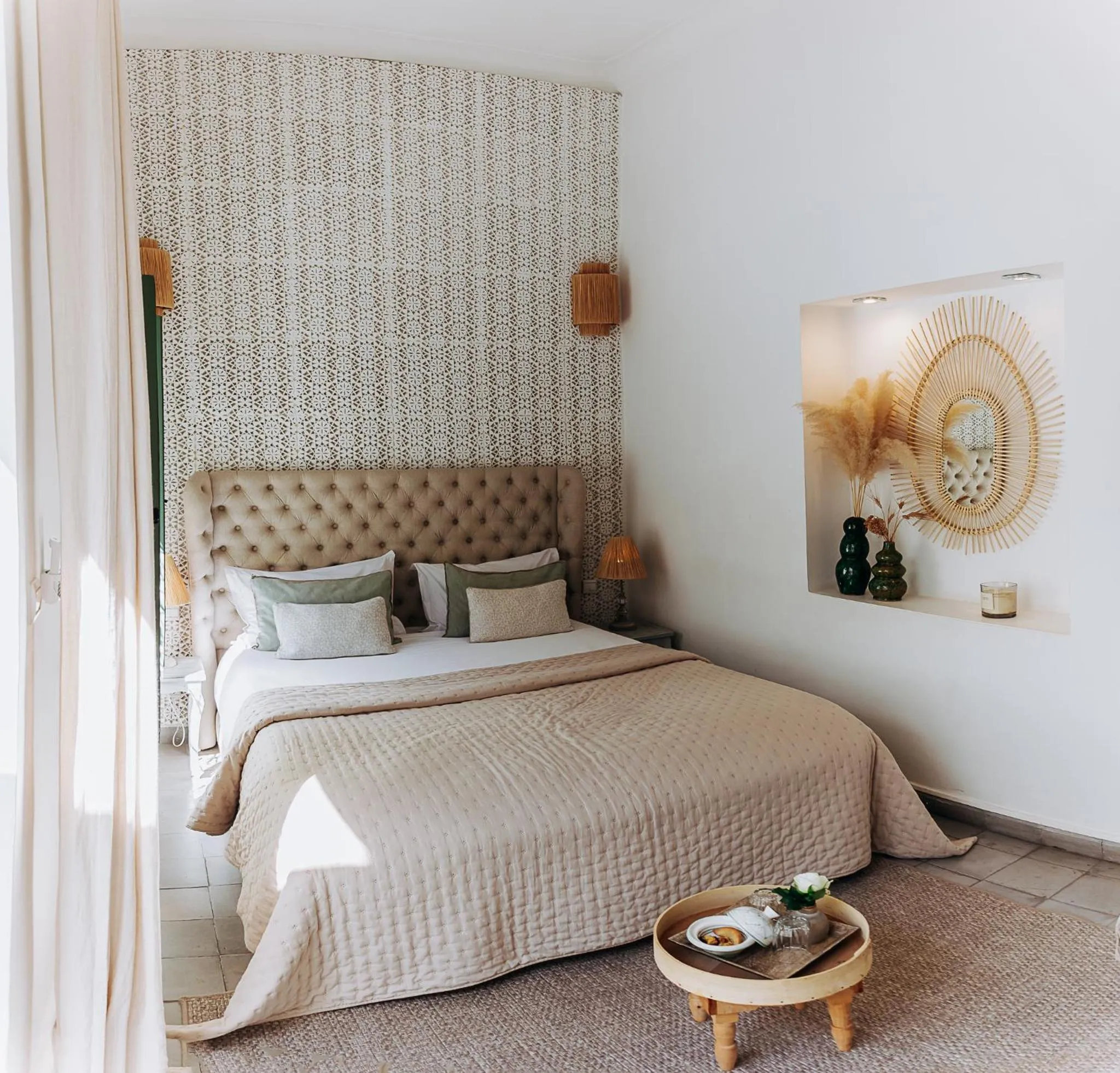 View (from property/room), Bed in Riad Villa Wengé & Spa