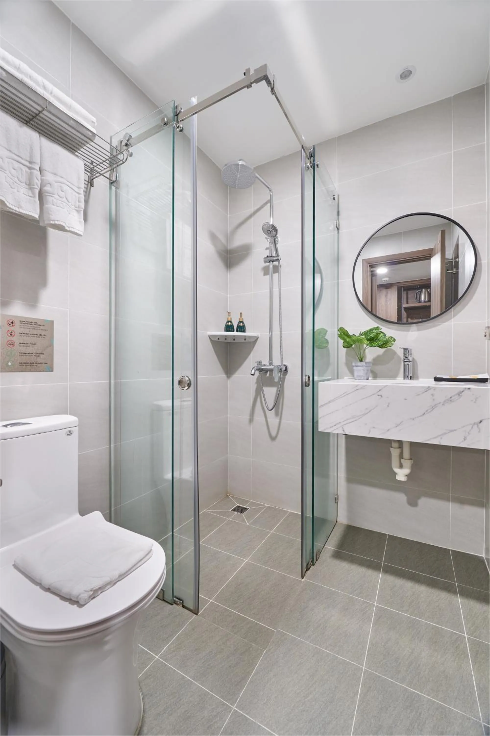 Shower in Bcons PS Hotel and Apartment- Newly Opened Hotel