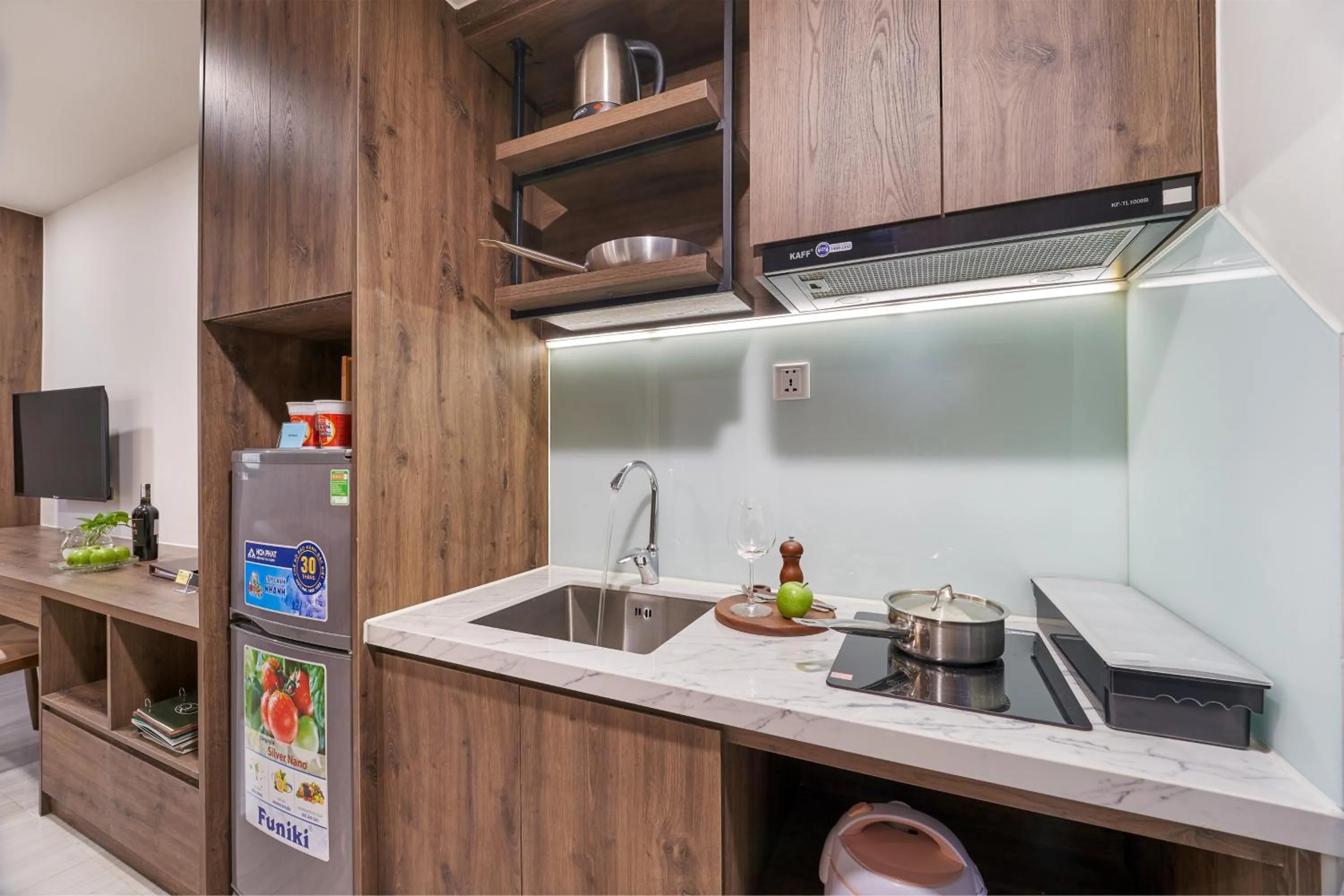 stove in Bcons PS Hotel and Apartment- Newly Opened Hotel