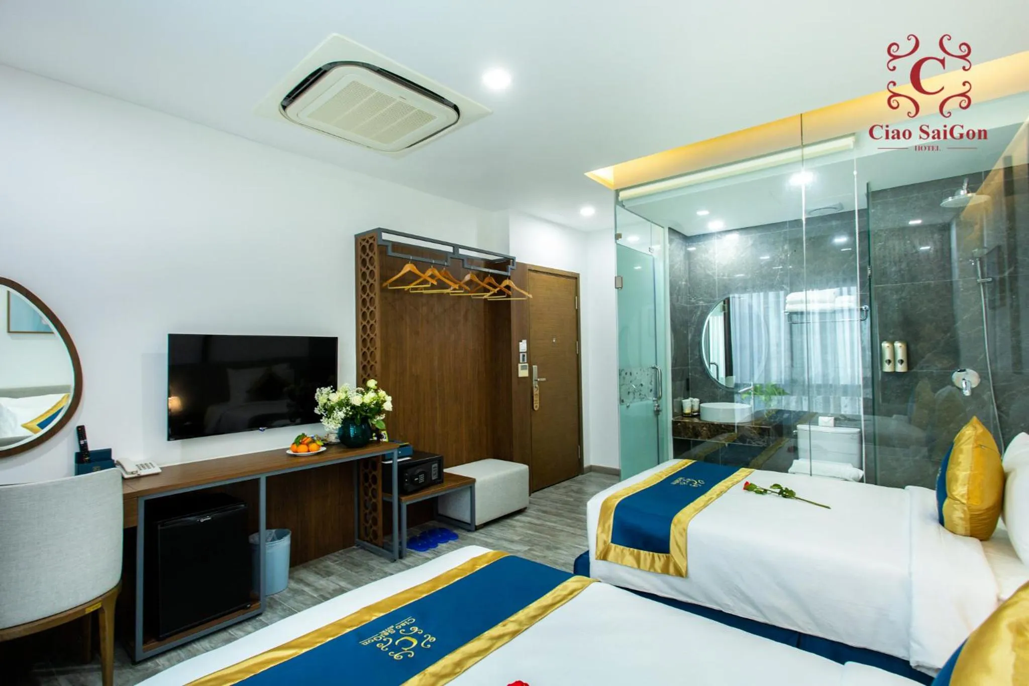 Bed in Ciao Saigon 2 Hotel