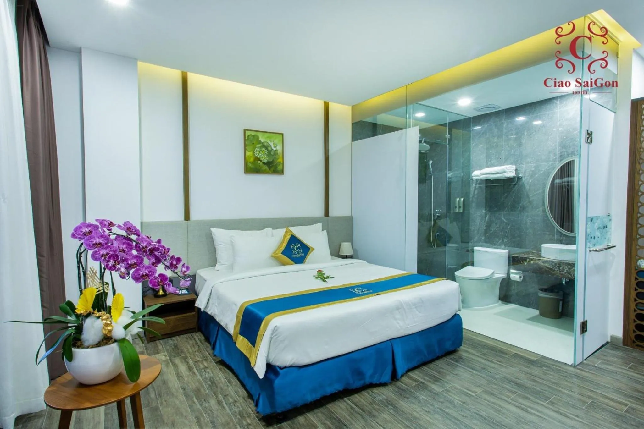 Bed in Ciao Saigon 2 Hotel